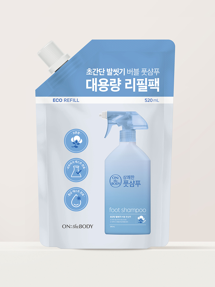 On the Body National Beauty Item Foot Shampoo Refill Cotton Scent 520 ml