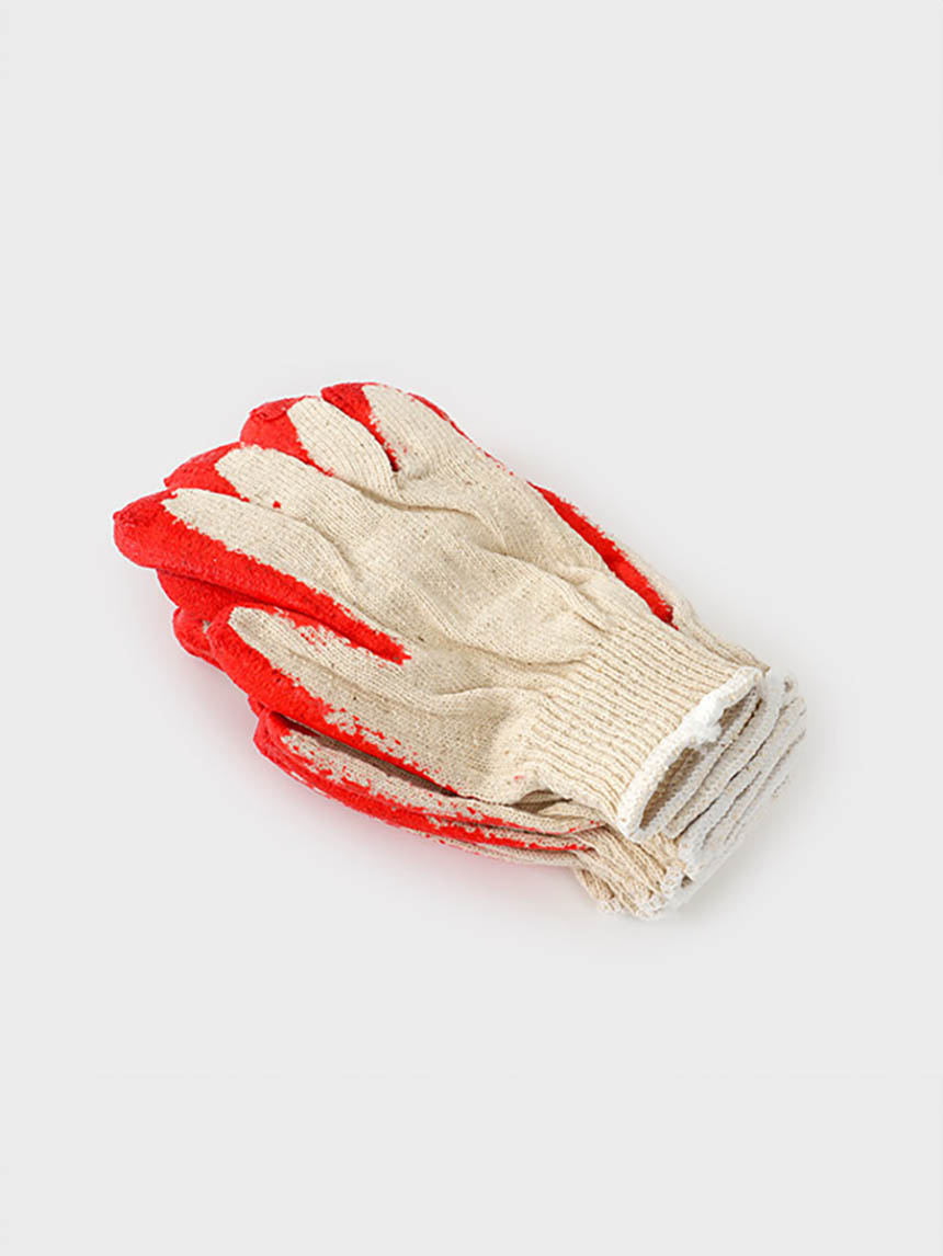 5 pairs of semi-coated cotton gloves