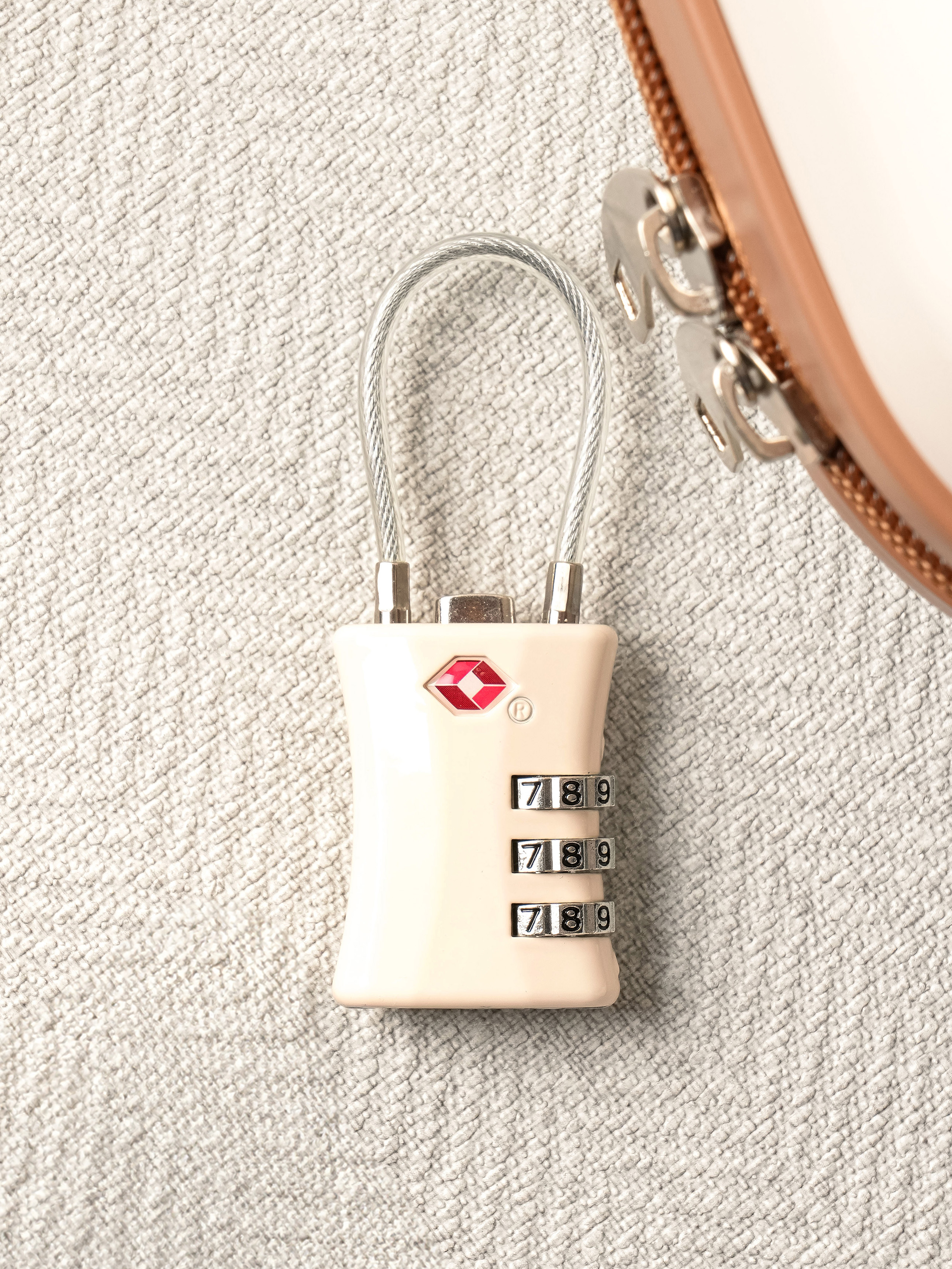 TSA 3-stage dial lock beige