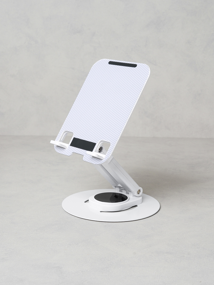 Steel Rotating Tablet Holder White