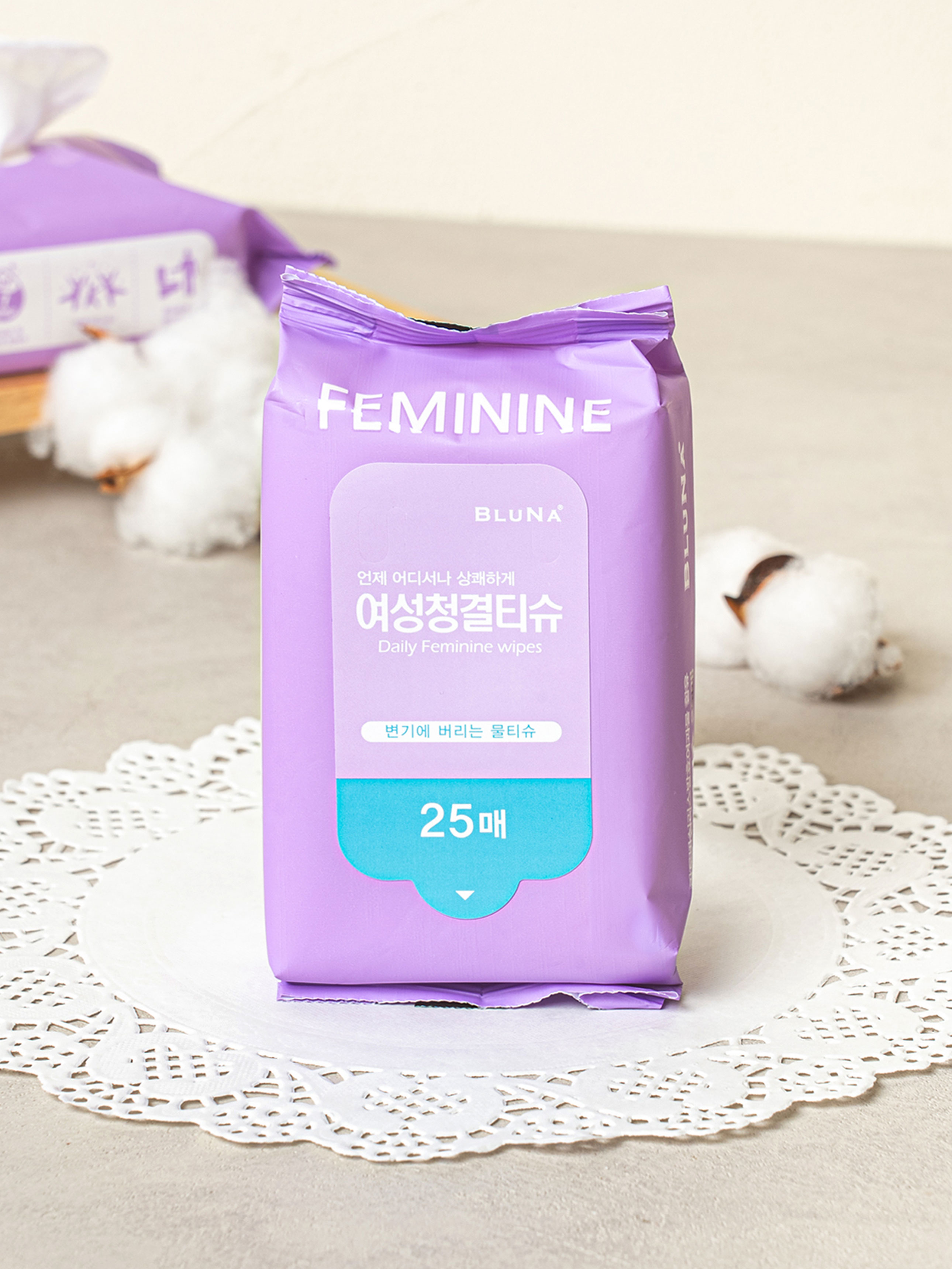 25 sheets of Bluena feminine cleanliness tissue