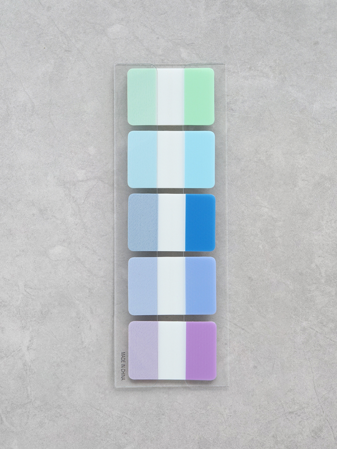 60 sheets of pop-up hard film index in 5 colors