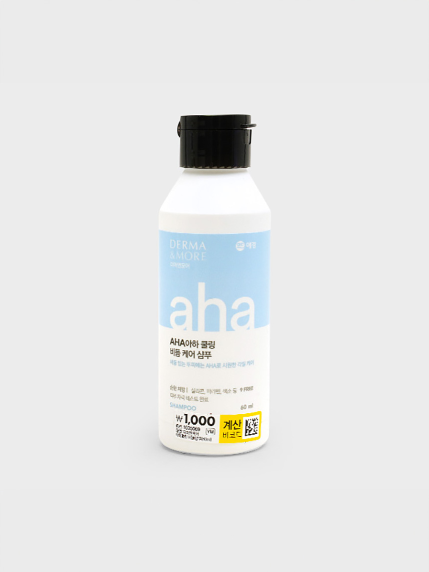더마앤모어 AHA 쿨링 비듬케어 샴푸 60ml