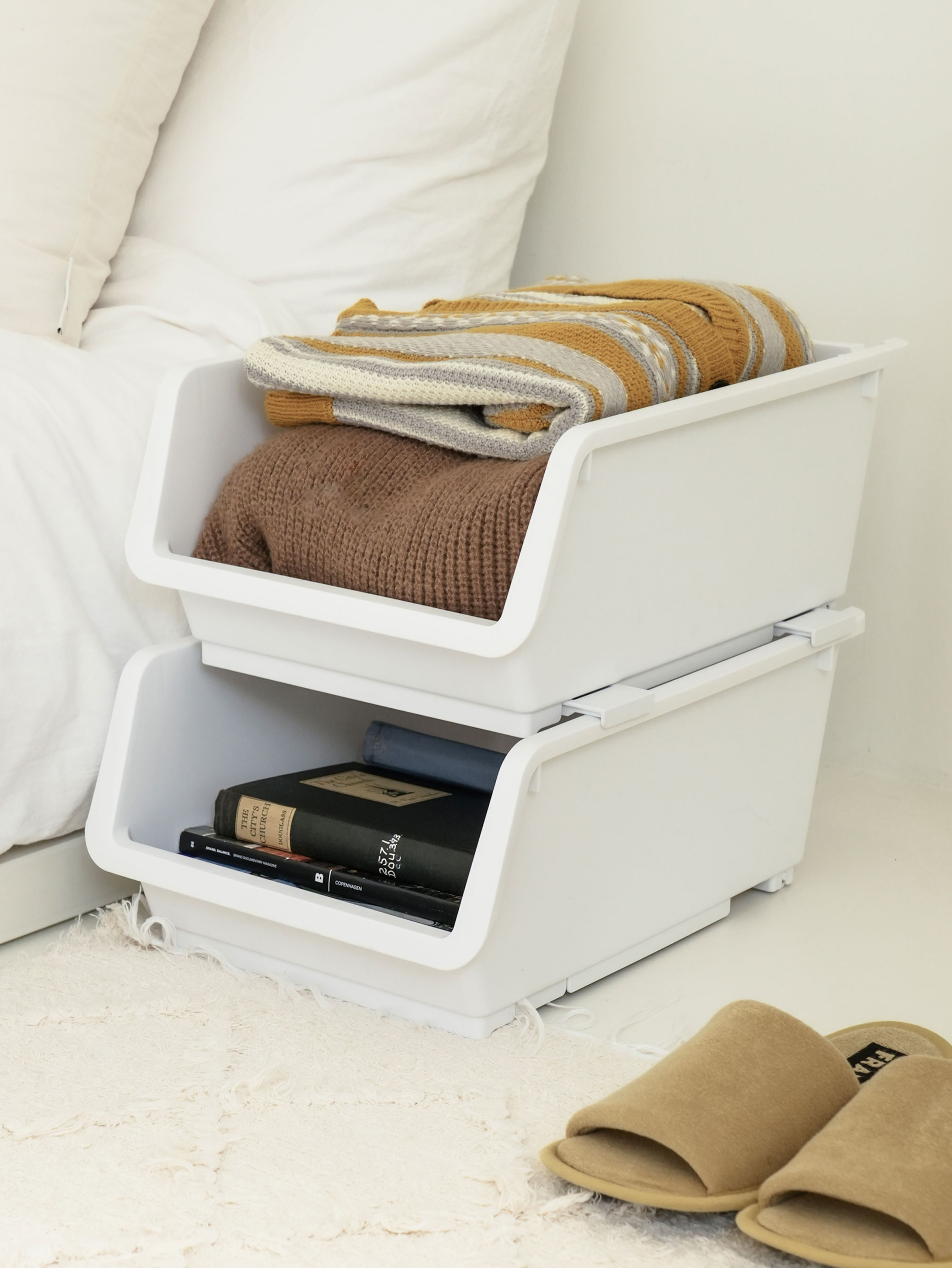 sliding stacking organizer