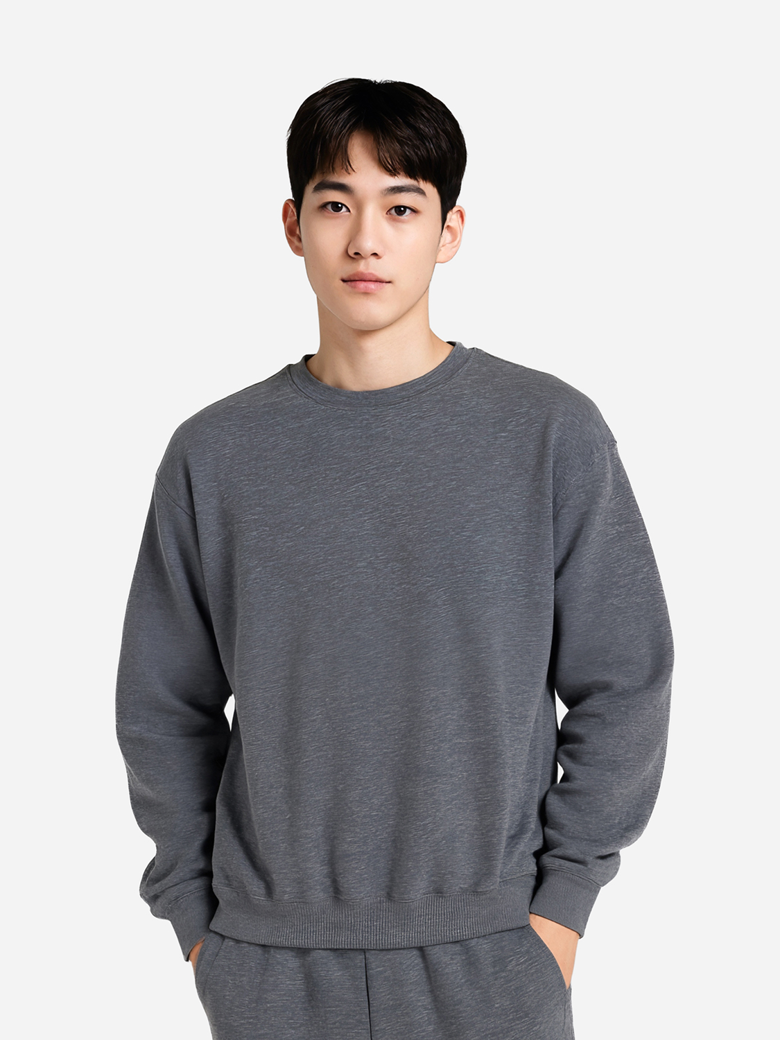 기모 맨투맨 L/XL 딥그레이