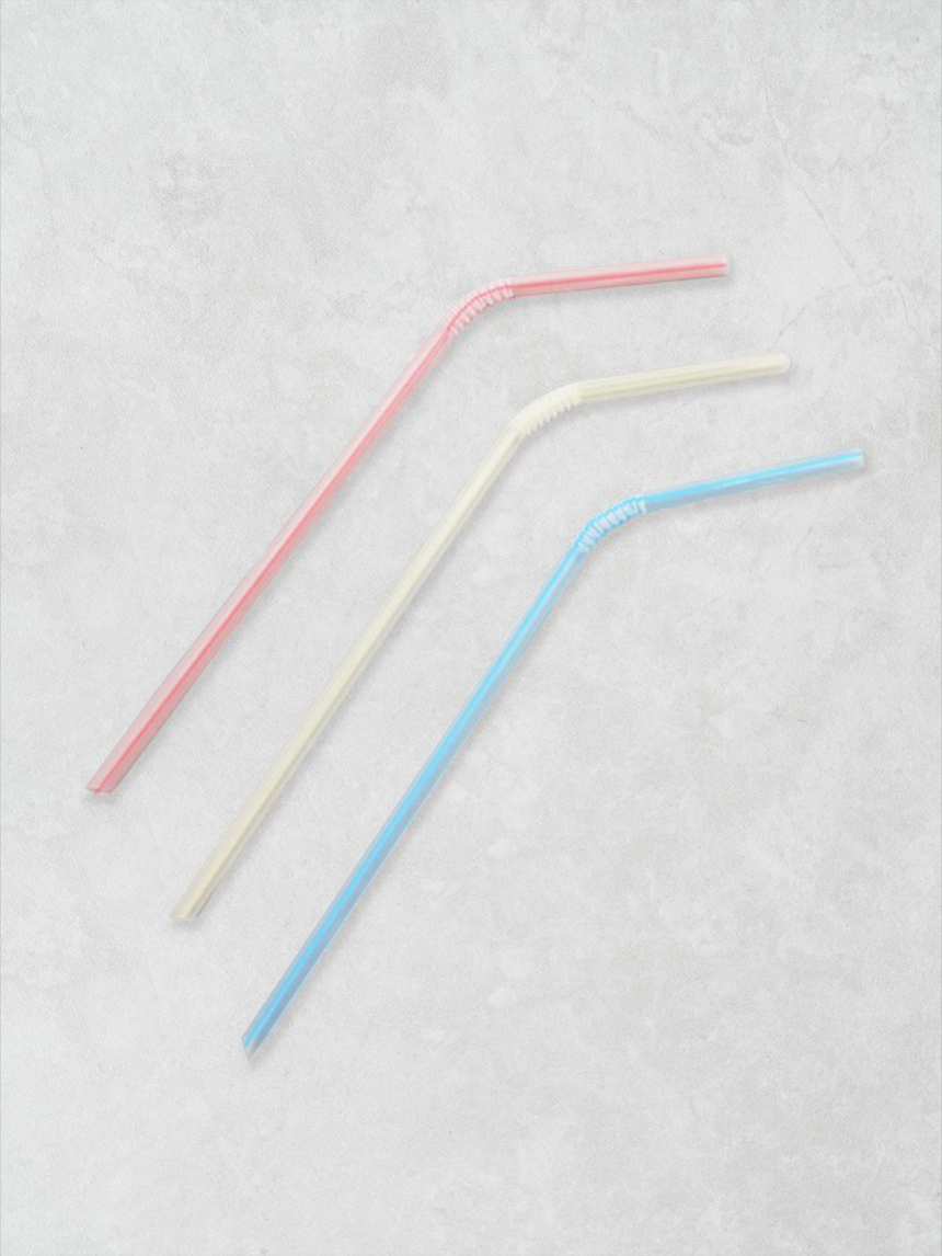 Color pleated straw 0.4X16cm 150P