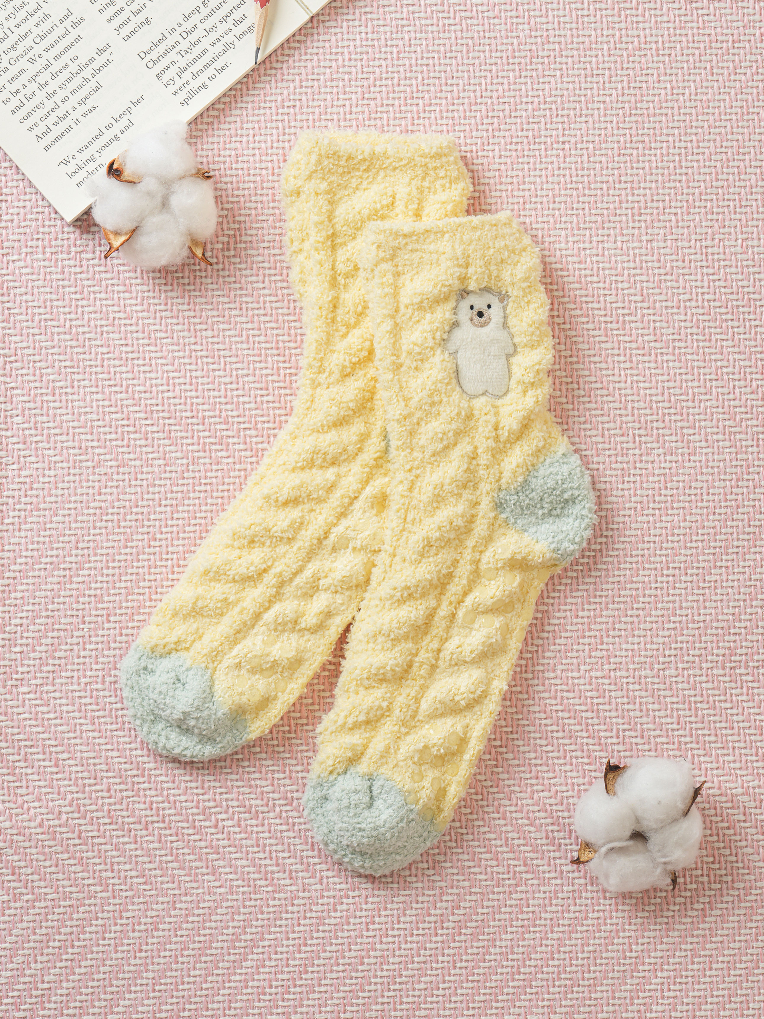 Twisted Sleep Socks Yellow