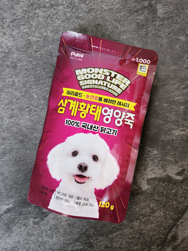 [Pet] Monster Good Life Dog Nutrition Porridge Samgye & Dried Pollack 120 g