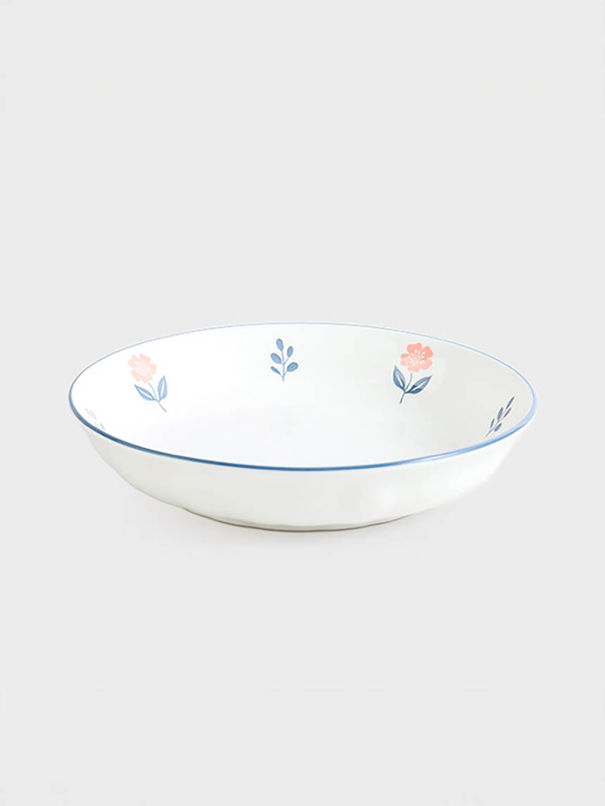 Flower line plate 17.5cm