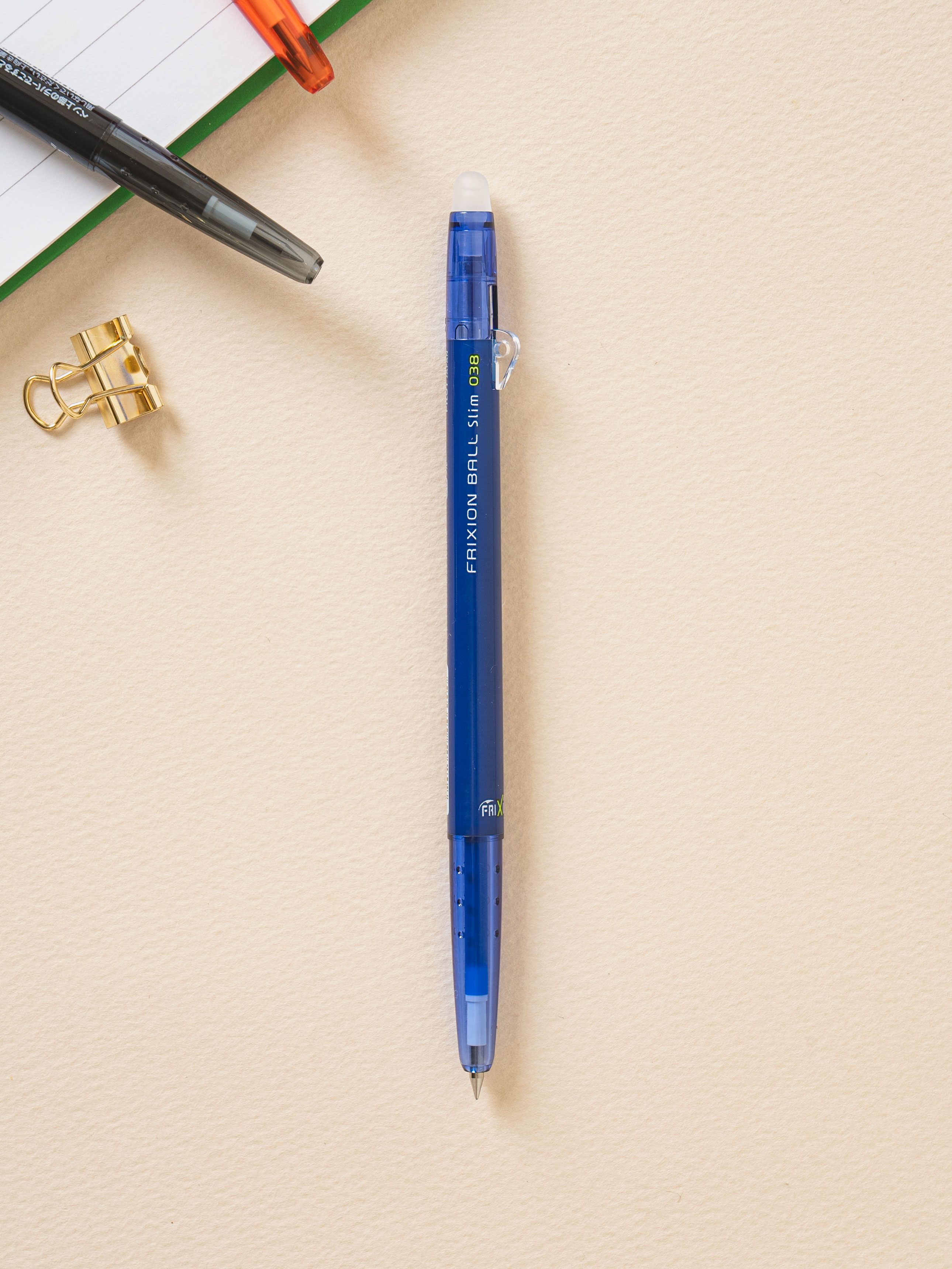 Pilot erasable ballpoint pen friction ball knock 0.38 mm blue
