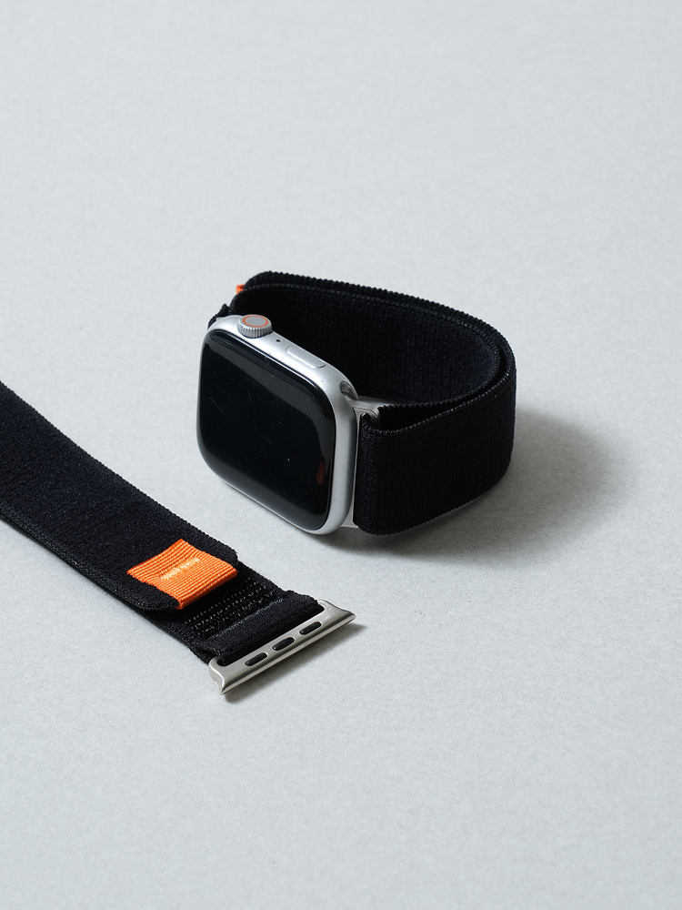 Two-tone fabric strap compatible with Apple Watch 38/40/41/42 mm black