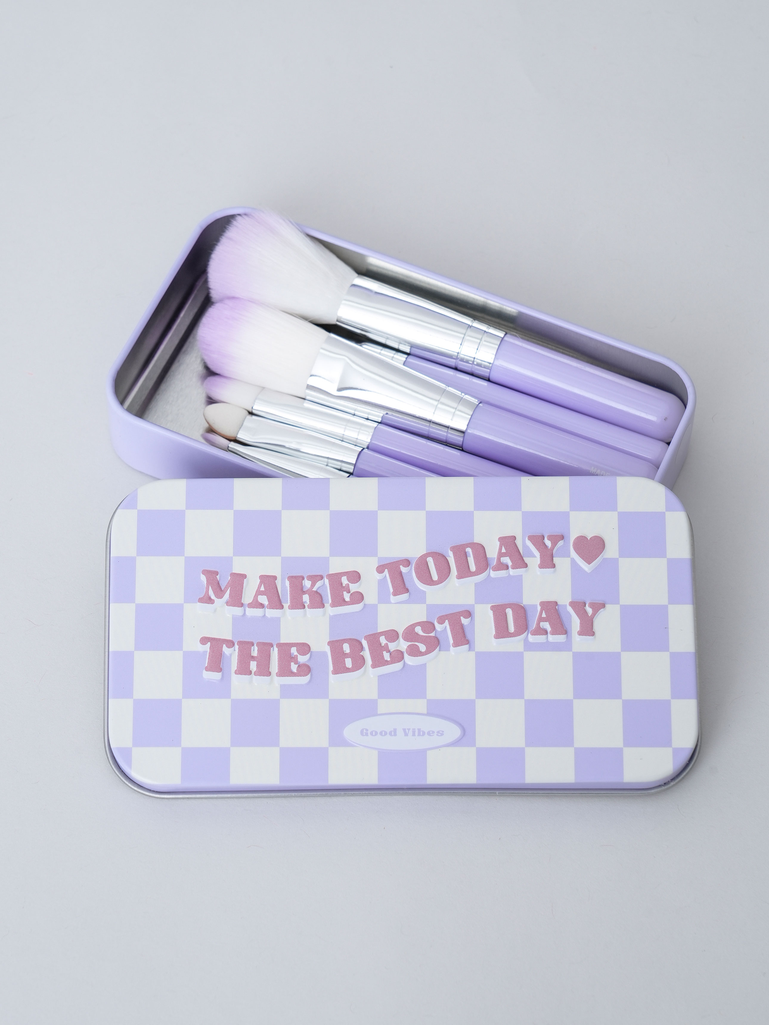 Tin case mini brush set 7 pieces