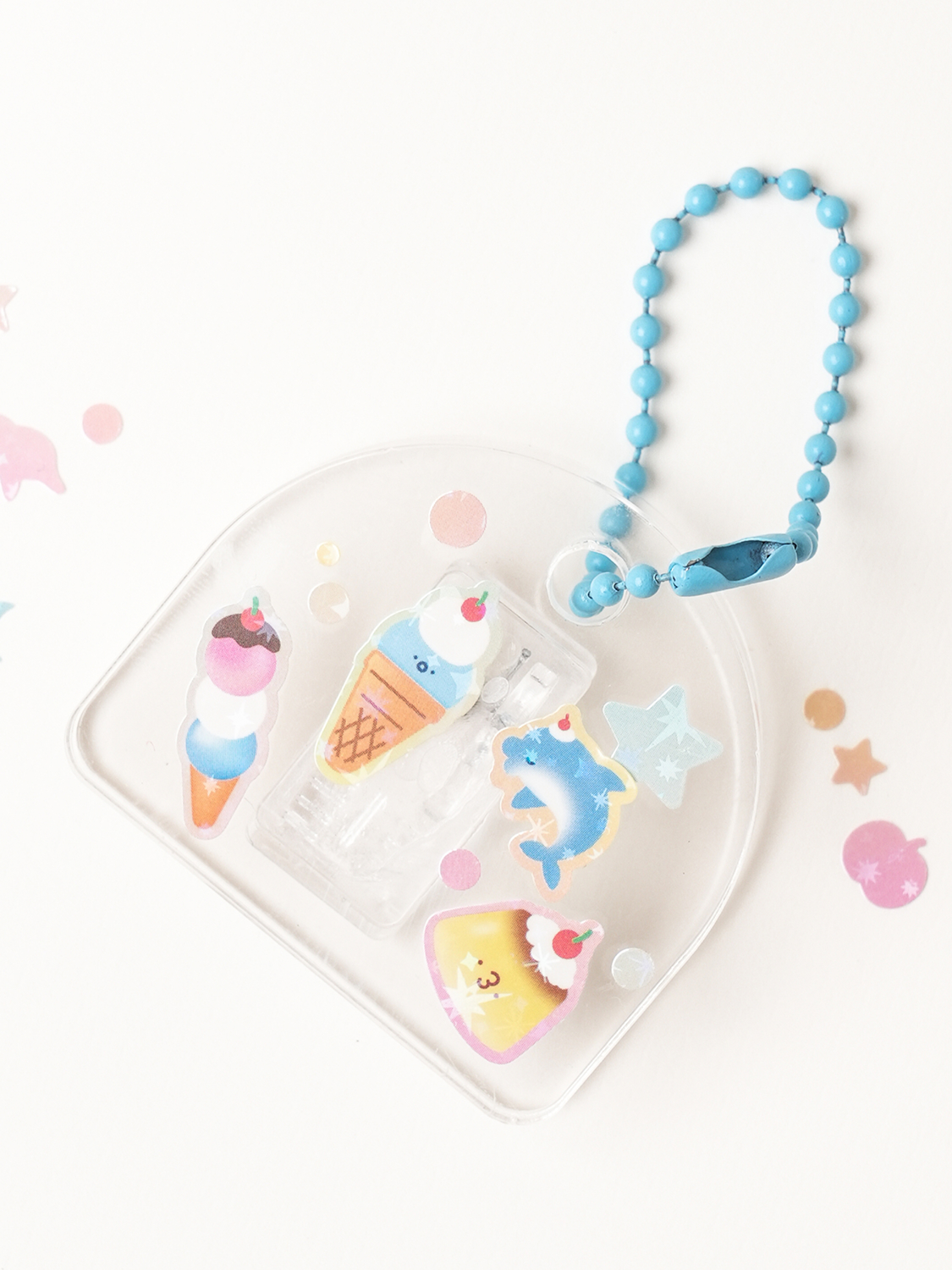 빙돌빙돌 아크릴 집게 클립 꾸미기 2세트
