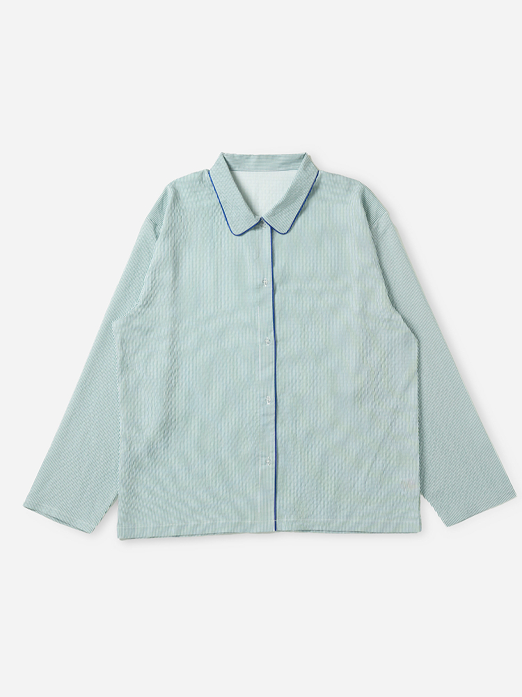 [Common]Piping Pajama Top XL Green