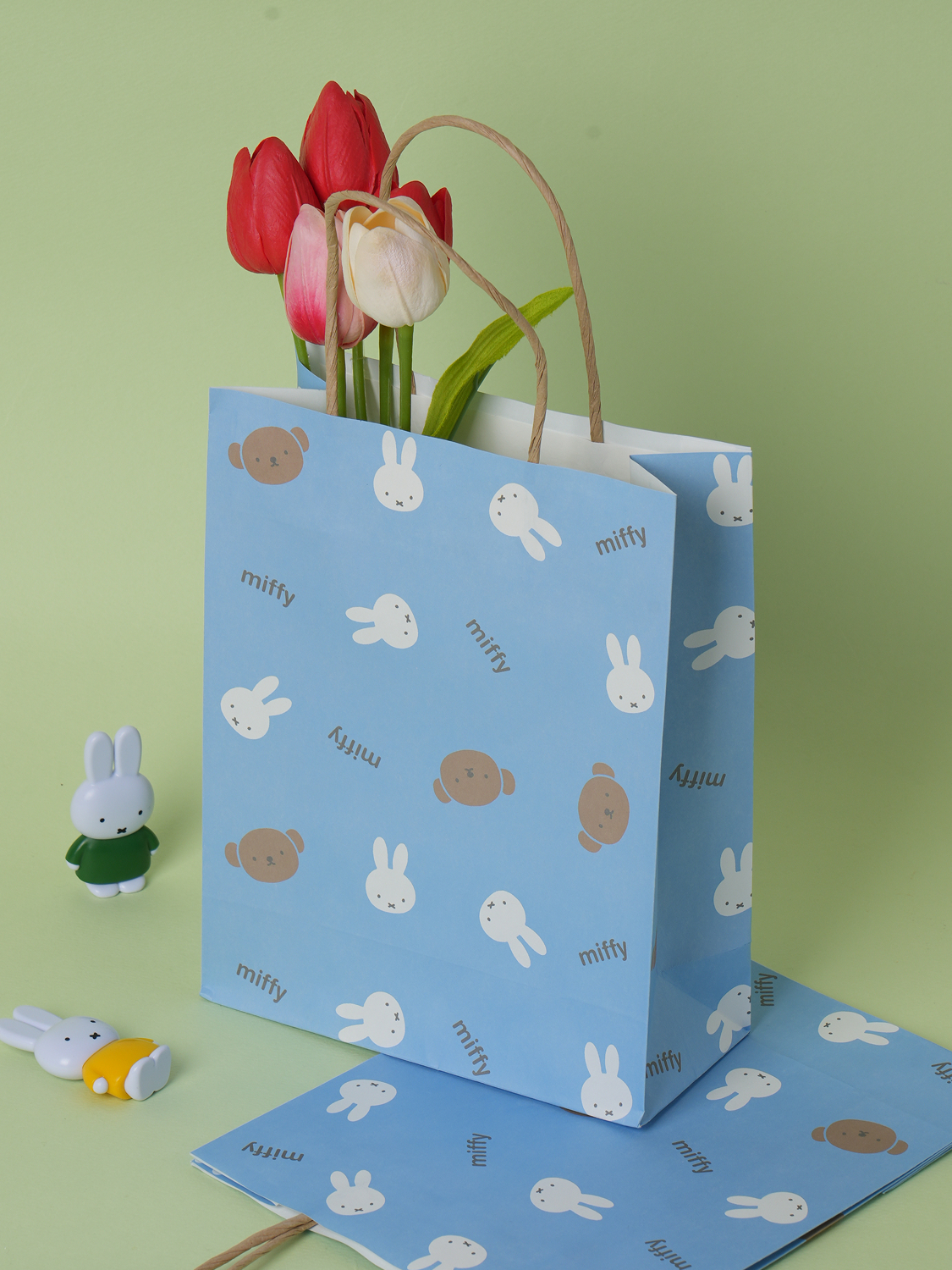 Miffy Paper Shopping Bag 2pcs Blue