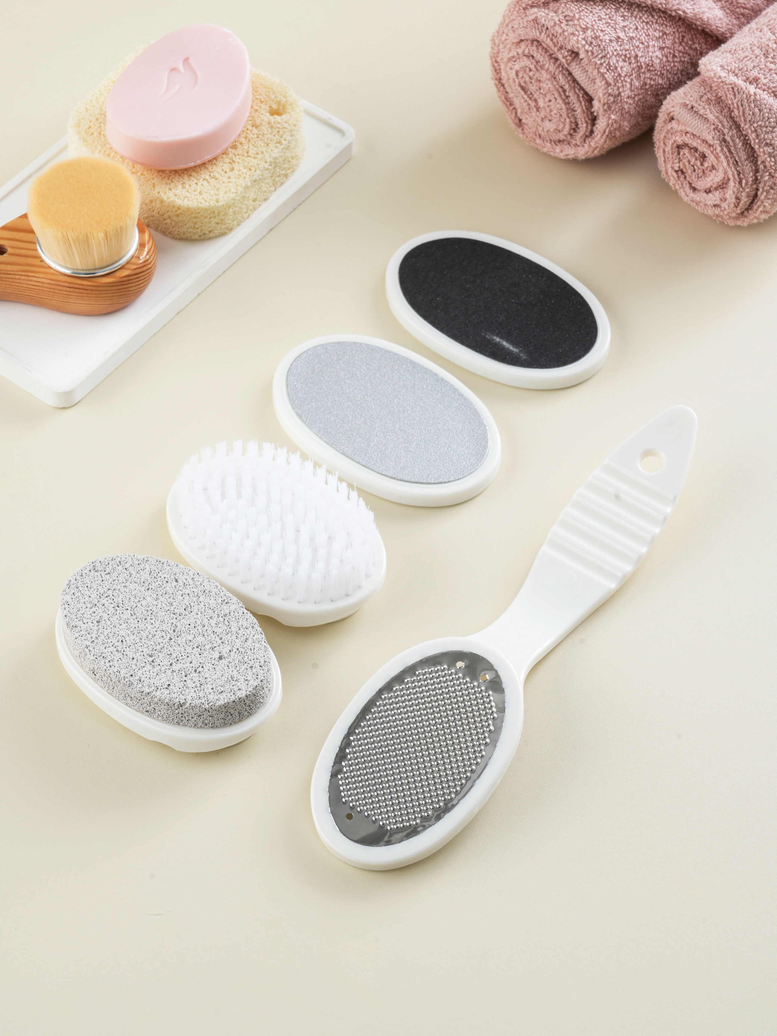 5way replaceable double-sided foot file set