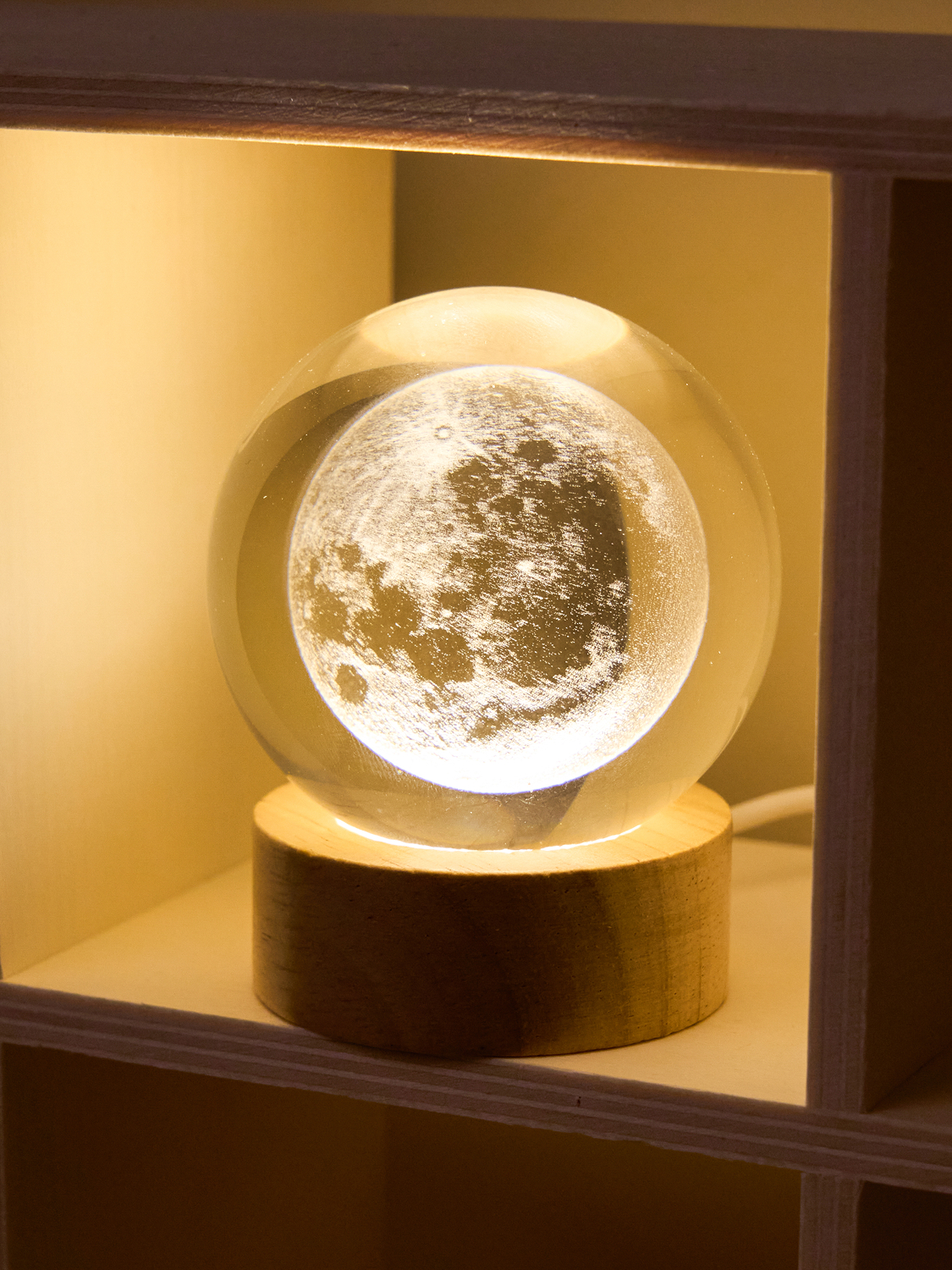 glass bead mood light moon