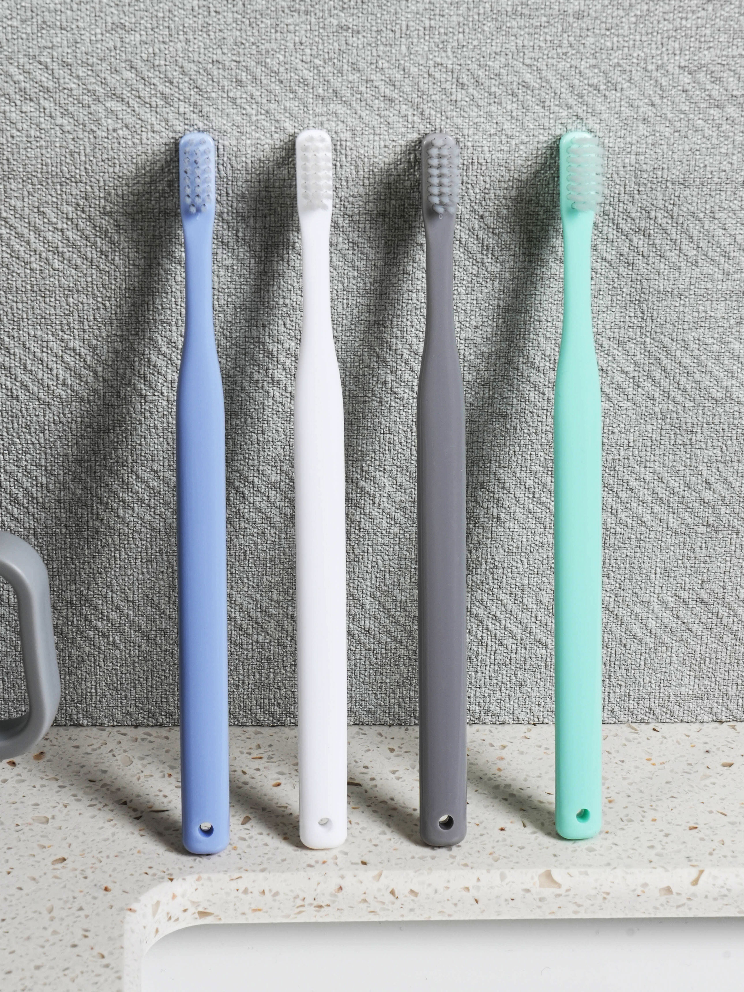 4 small head fine bristle toothbrushes