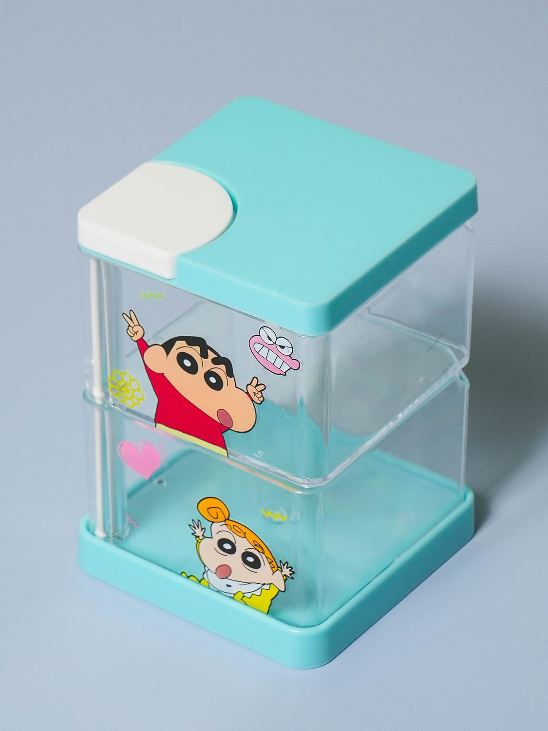 Jjanggu rotating 2-tier storage box