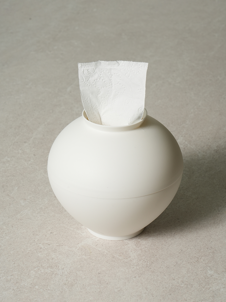 Moon jar toilet paper case