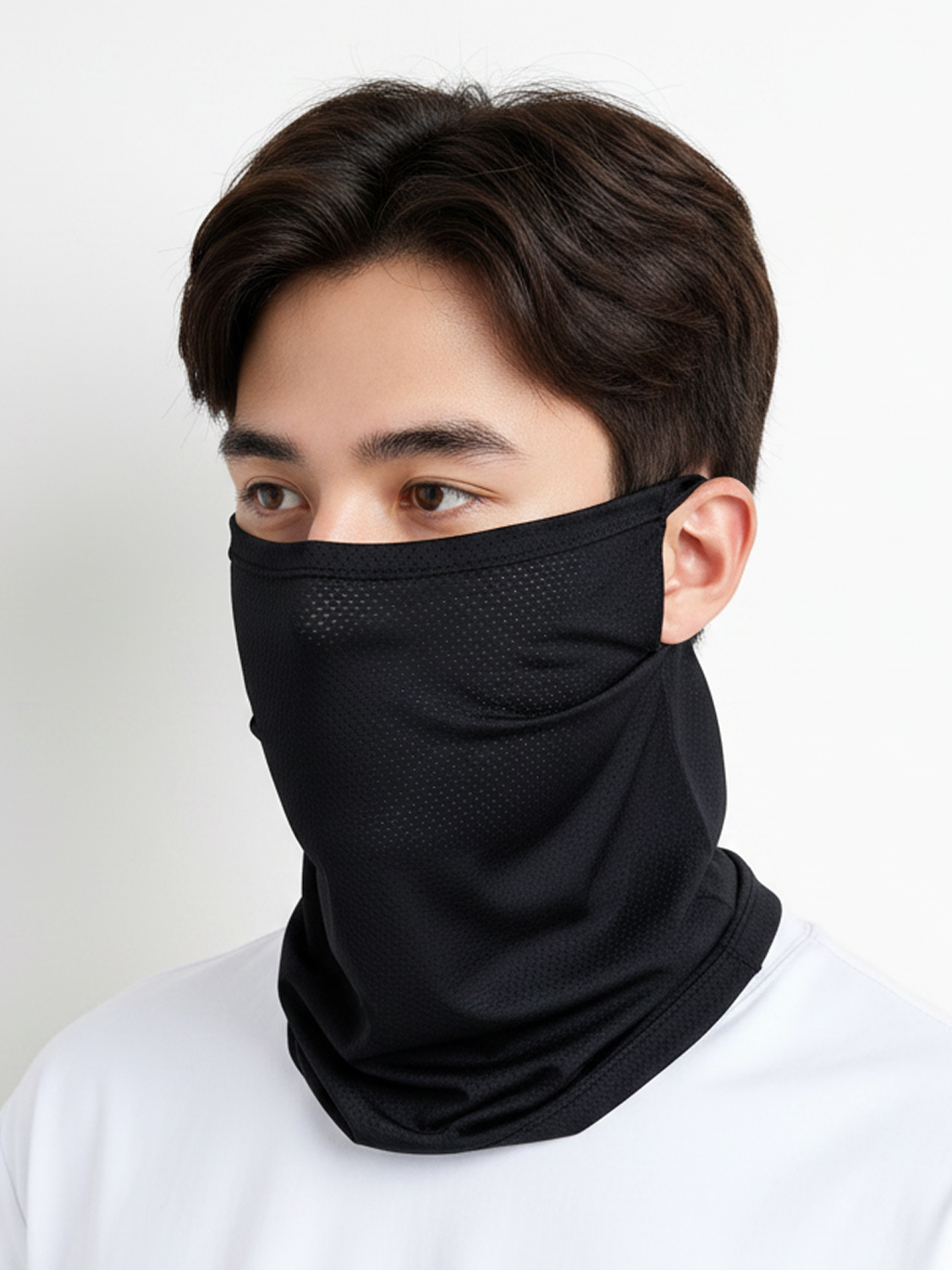 메시 스포츠 스카프 블랙