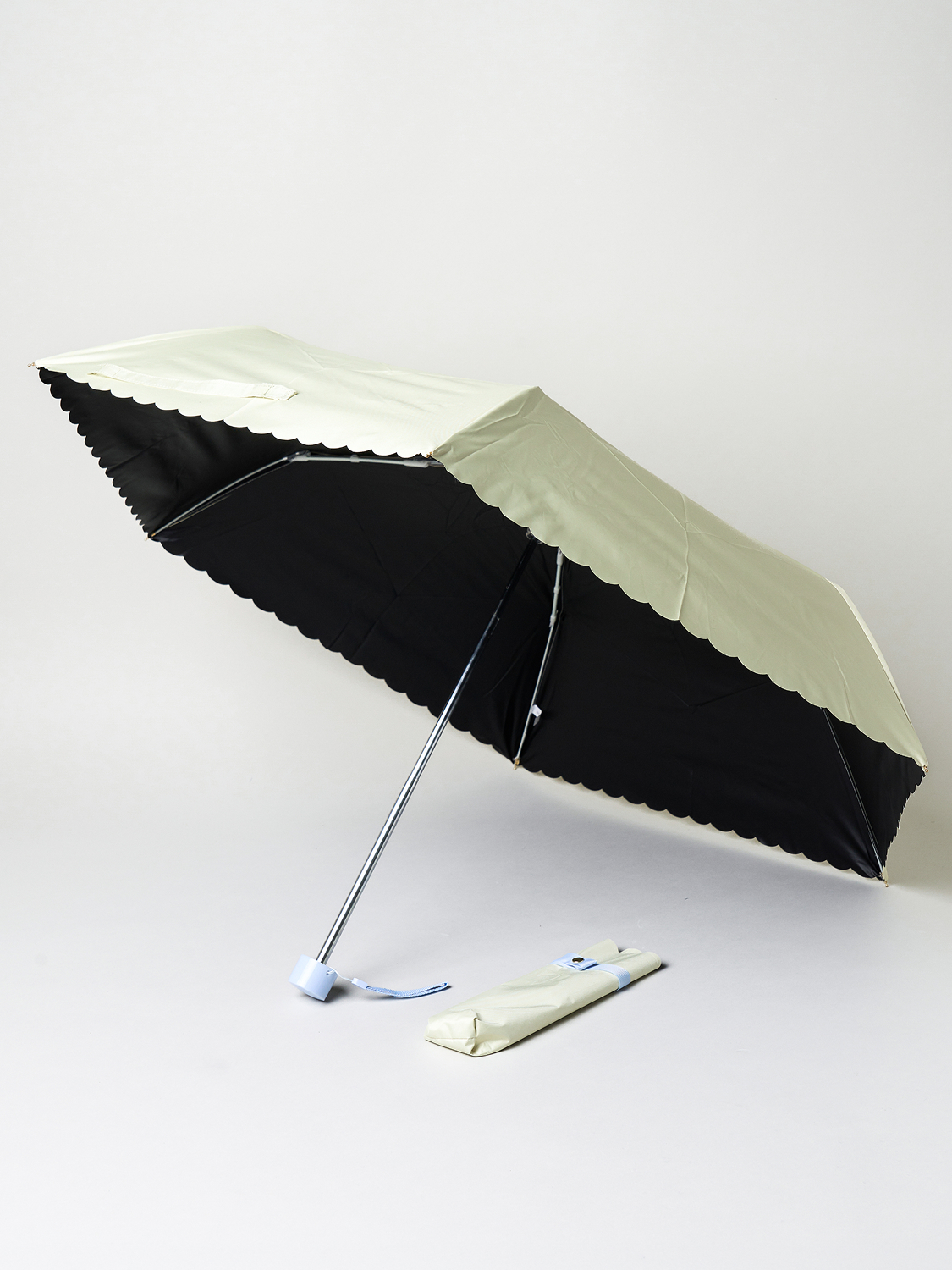 [UV blocking up to 99%] Wave manual 3-stage rain umbrella 6K 50 cm yellow
