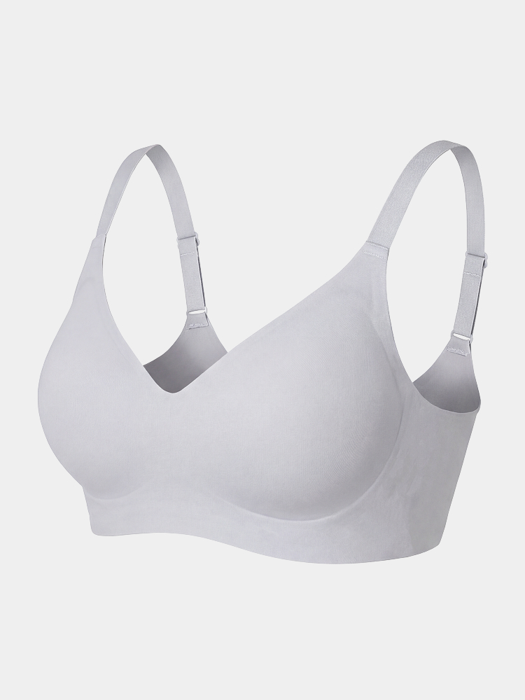 [Women] Hook type simple seamless bra A/B/C/D blue