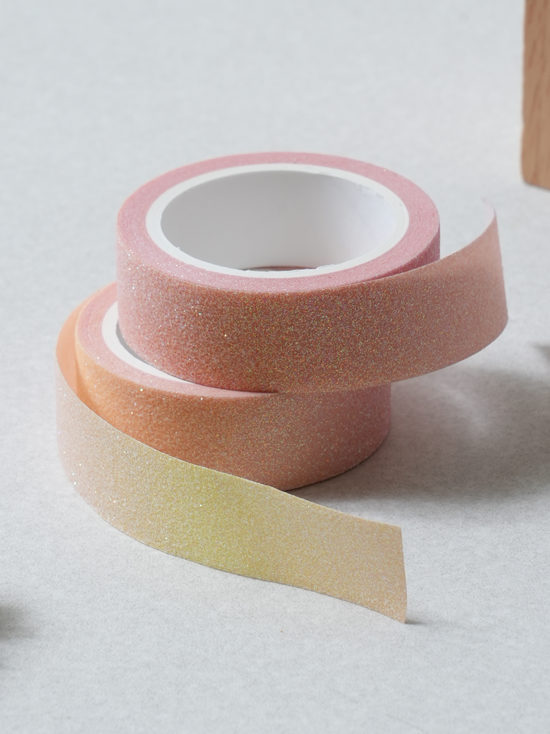 글리터 마스킹 테이프 15 mm X 3 m 2개입 핑크