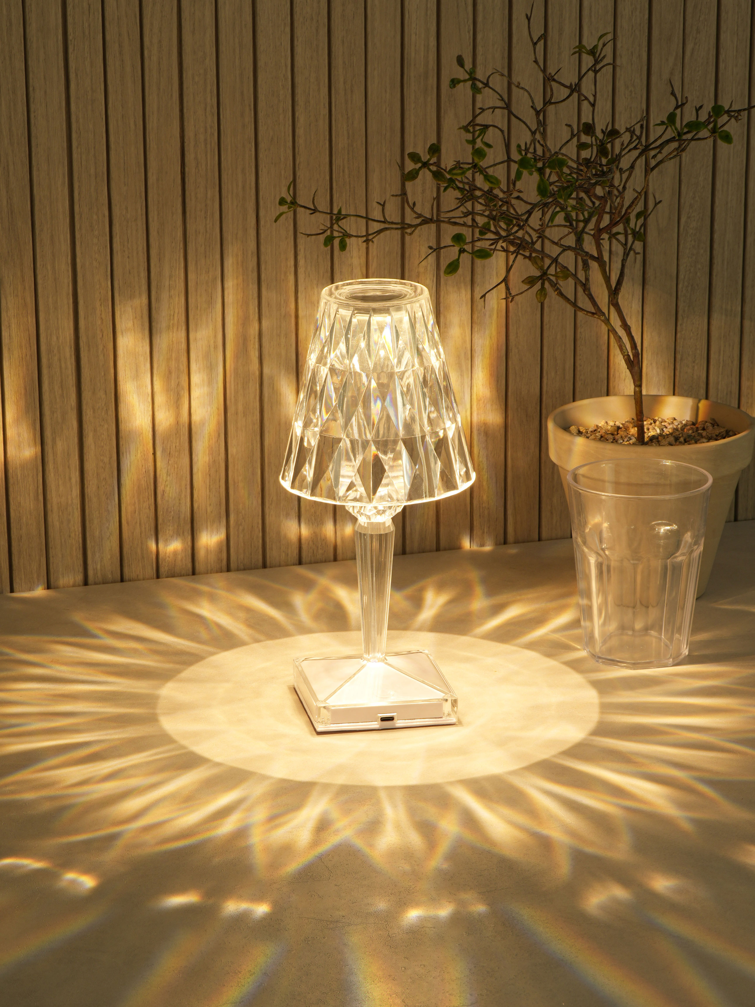 Crystal touch type lampshade tabletop mood light