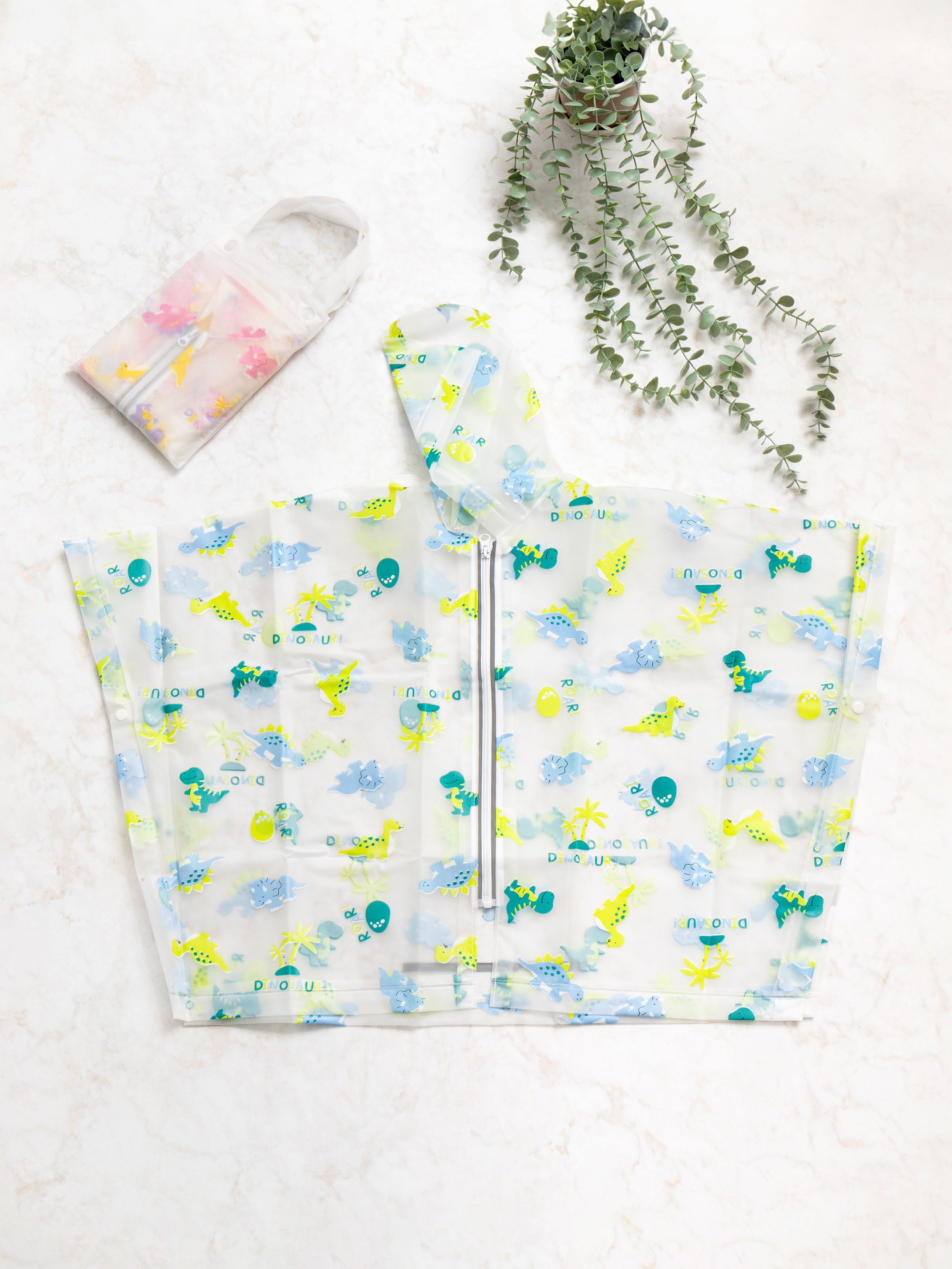Dinosaur pattern children’s raincoat
