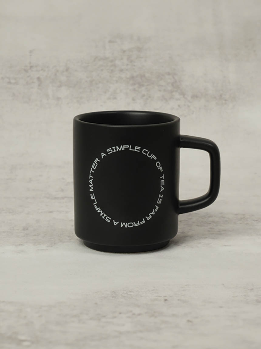 Matte Lettering Mug 340ml Black