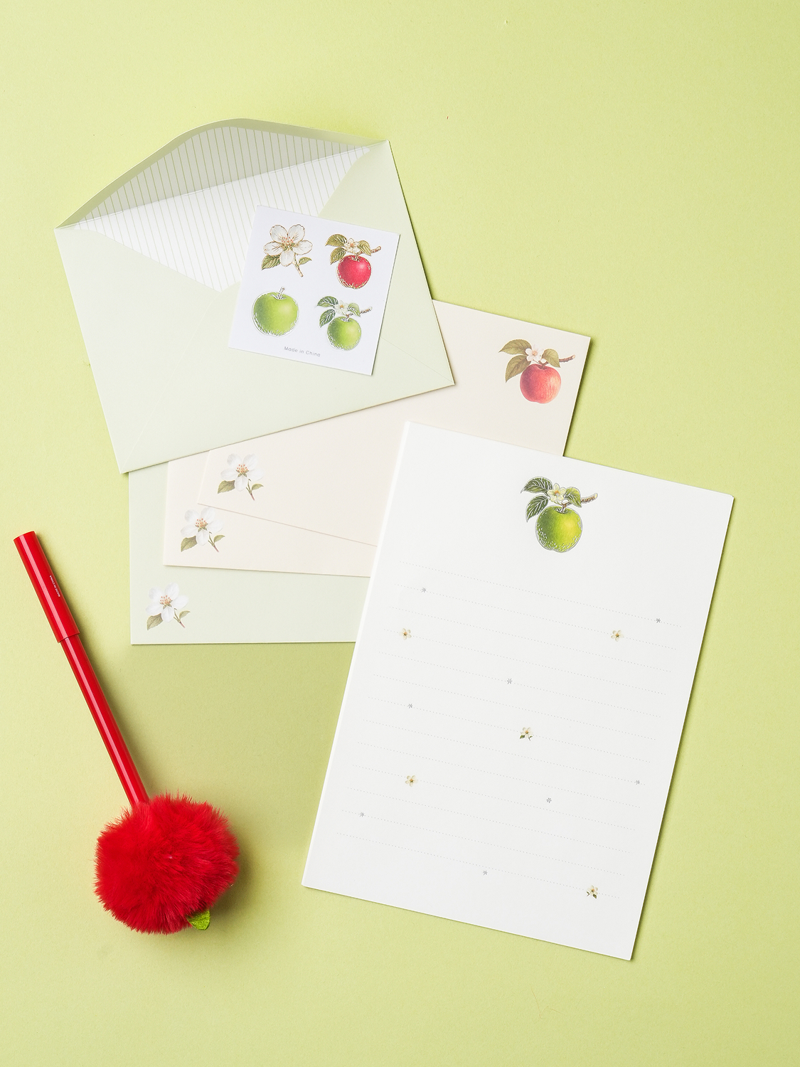 Fruit Series Fruit Pattern Letter Set of 4