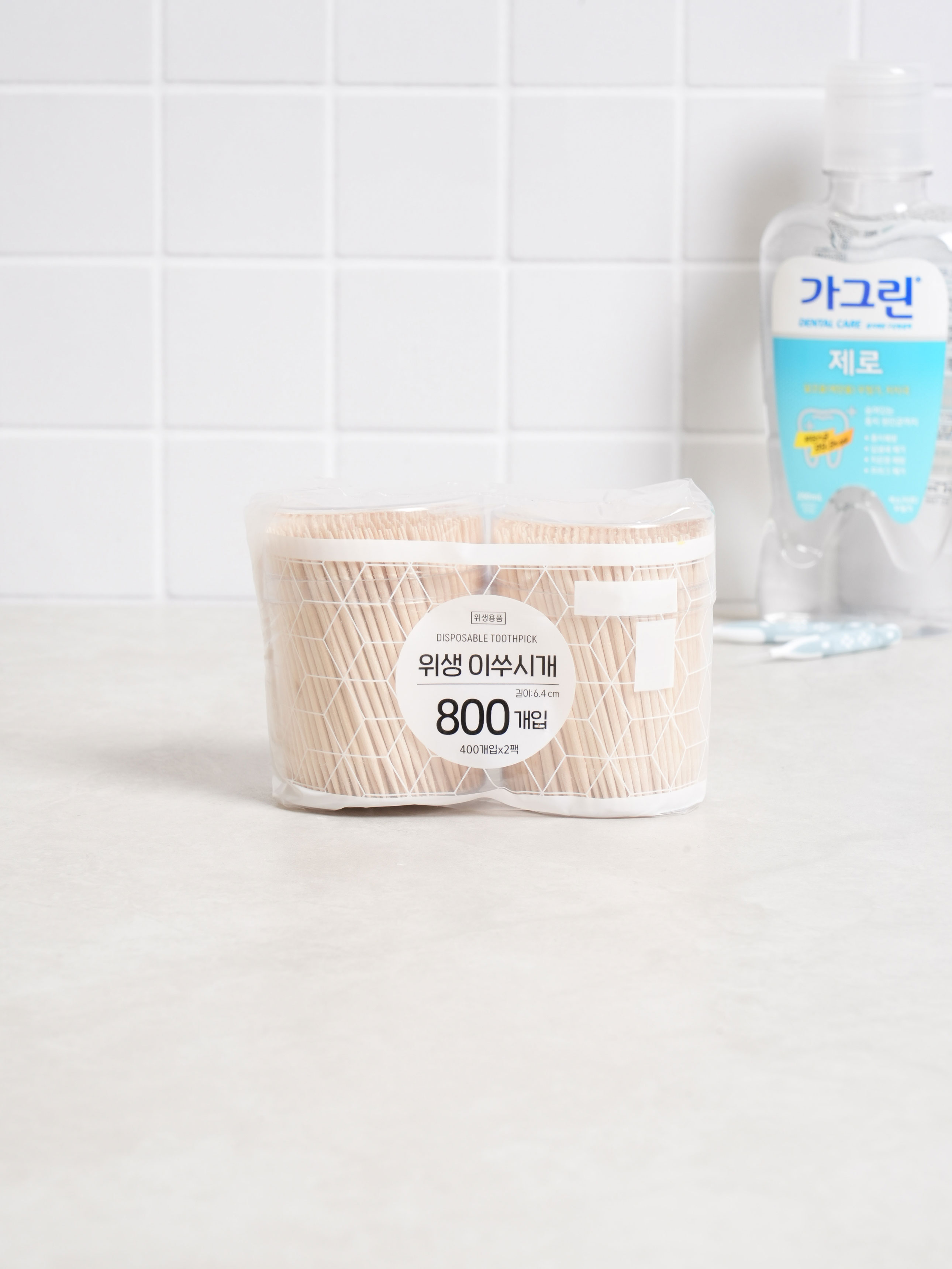 Case 400 sheets x 2 double-sided toothpicks