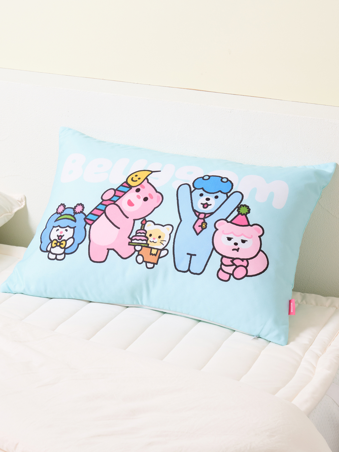 벨리곰 누빔 베개 커버 60 X 40 cm 지퍼형