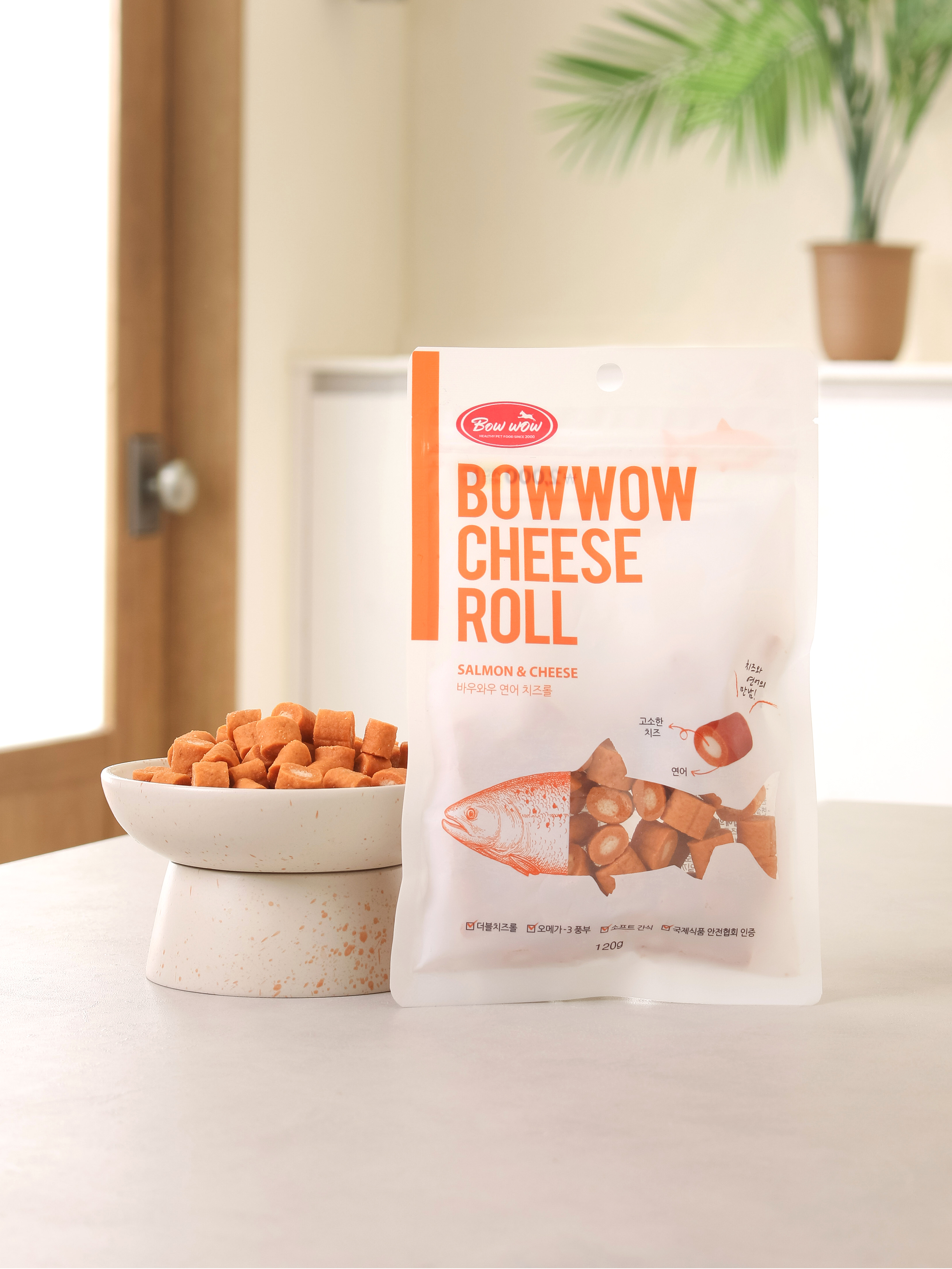 [Pet] Bow Wow Salmon Cheese Roll 120 g