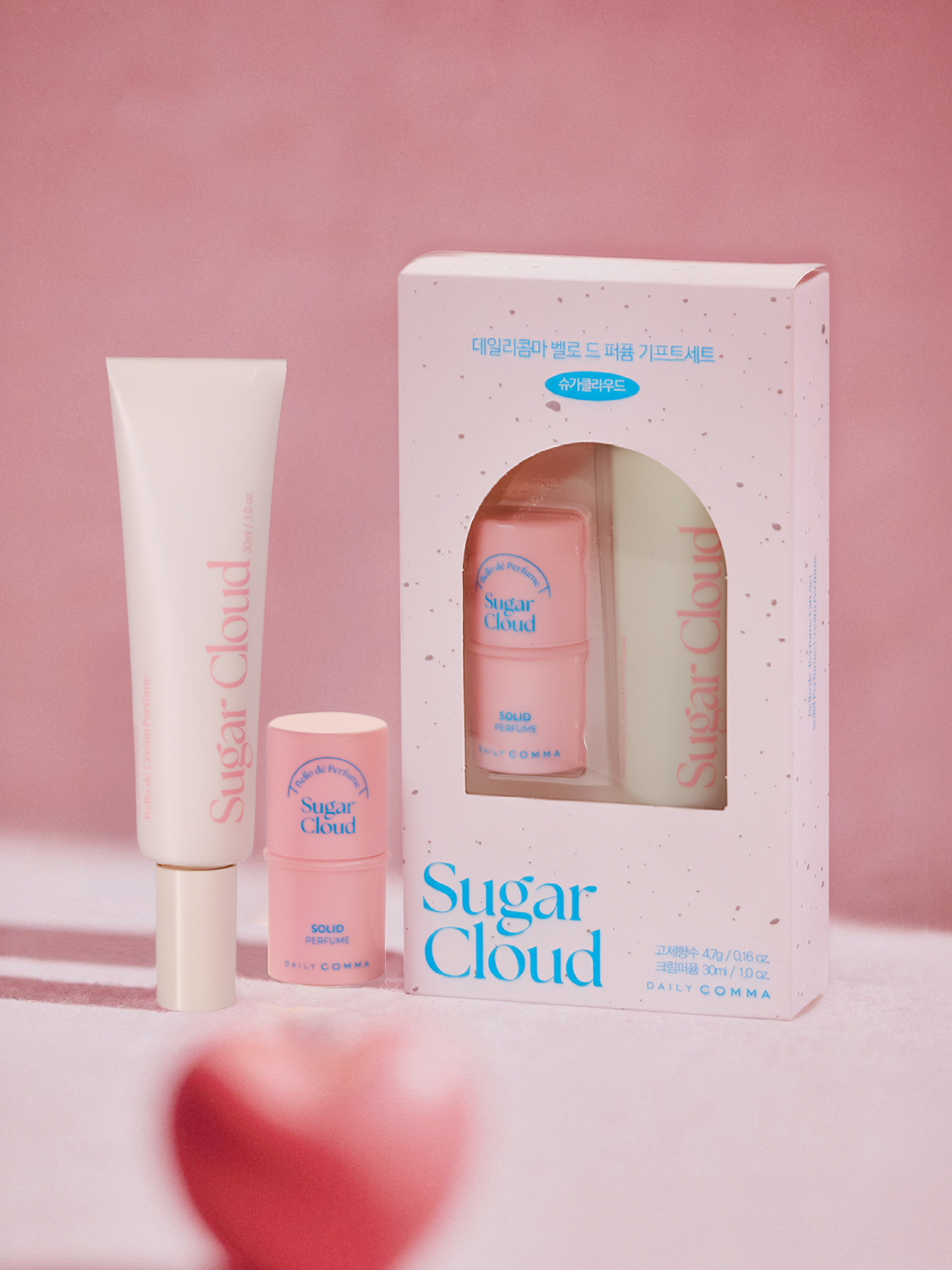Daily Comma Belleau de Parfum Gift Set Sugar Cloud (Solid Perfume + Cream Perfume)