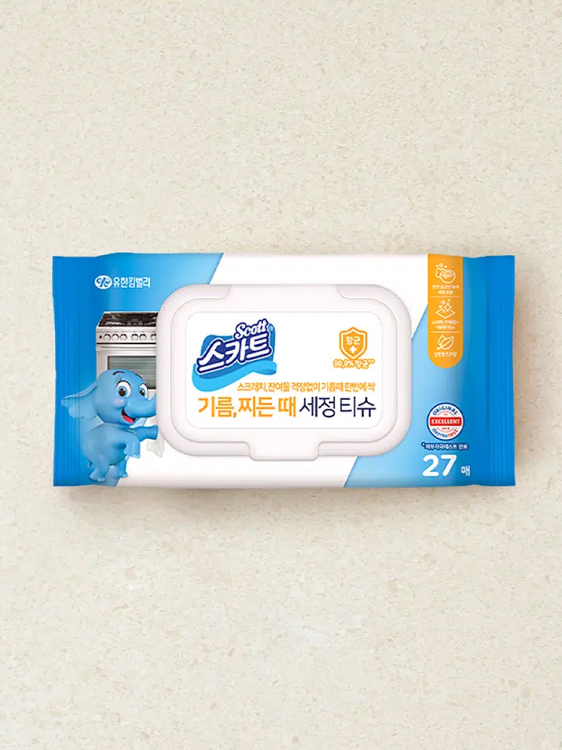 27 sheets of scat oil & stain cleaning tissue cap type