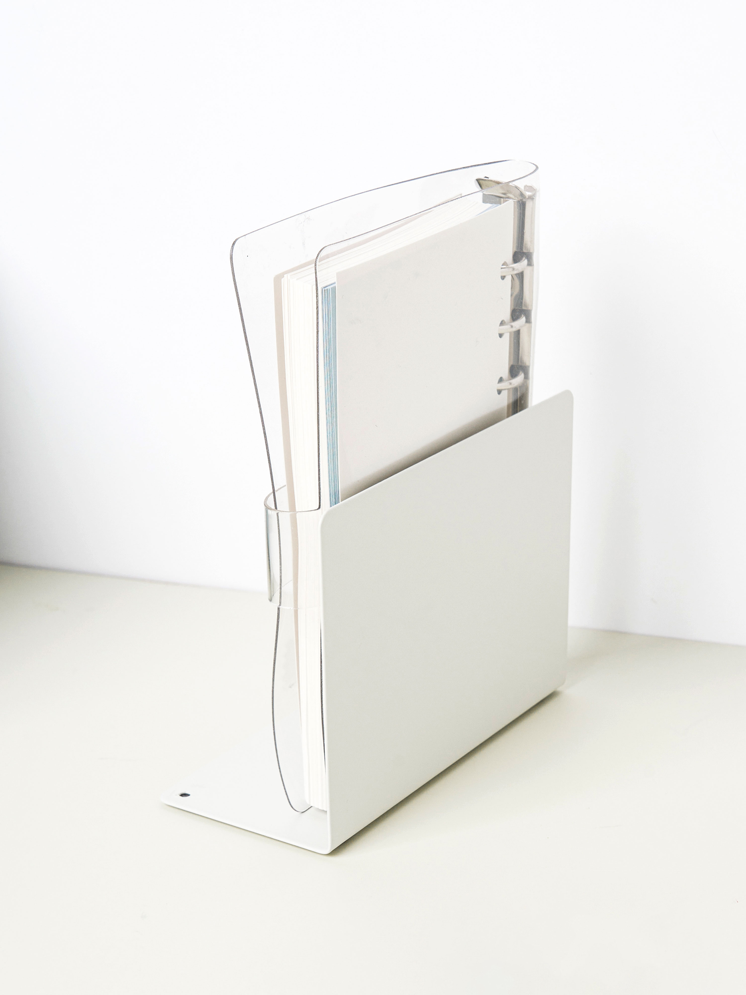Square low book stand ivory
