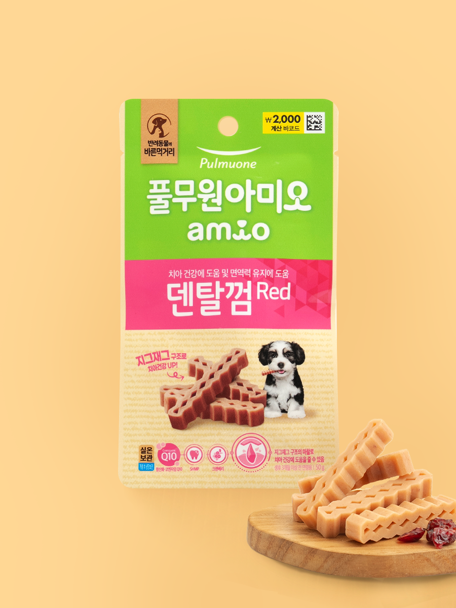 [Pet] Pulmuone Amio Dental Gum Red 50 g