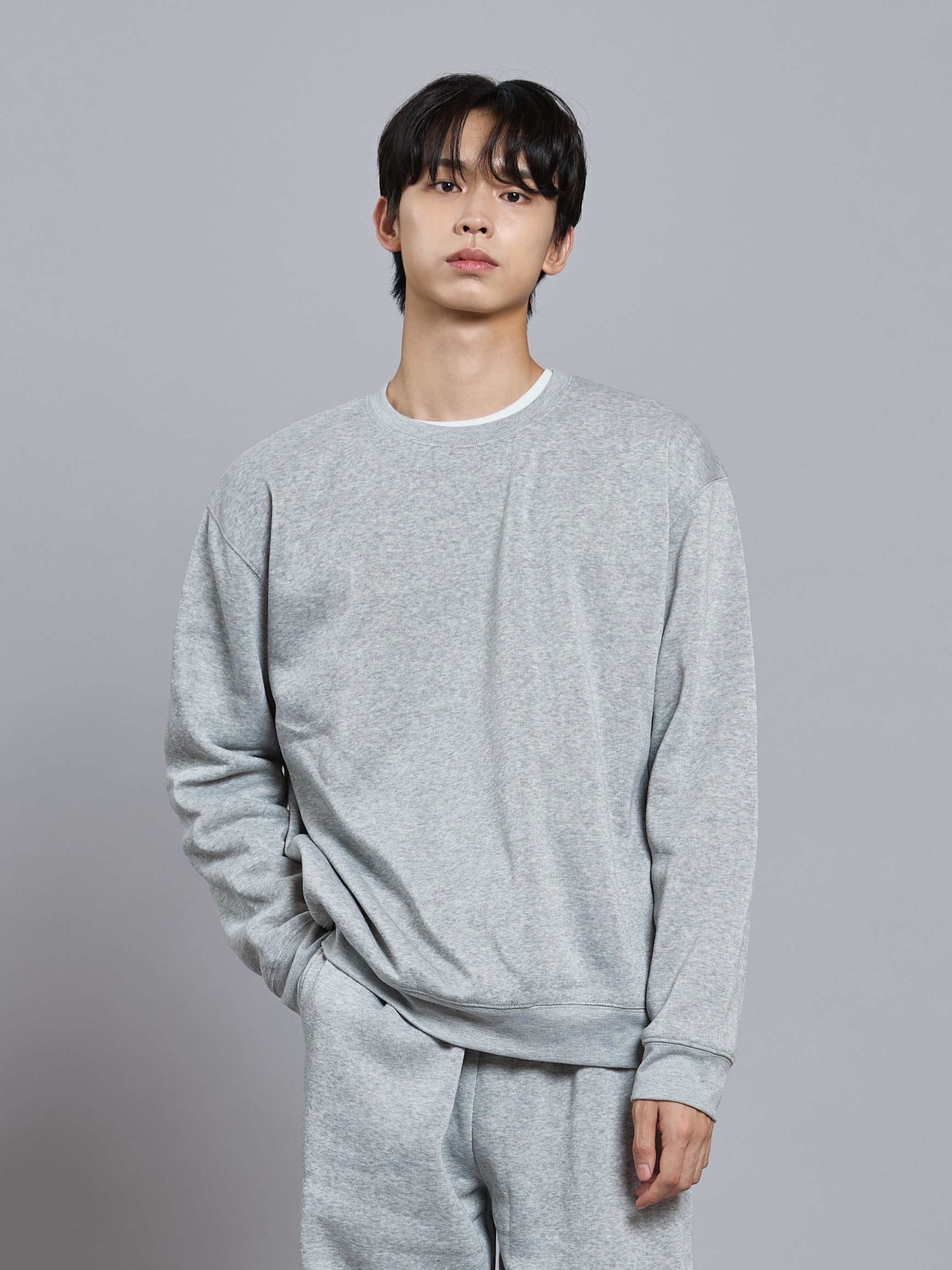 [Common] Brushed sweatshirt S/M/L/XL/XXL gray