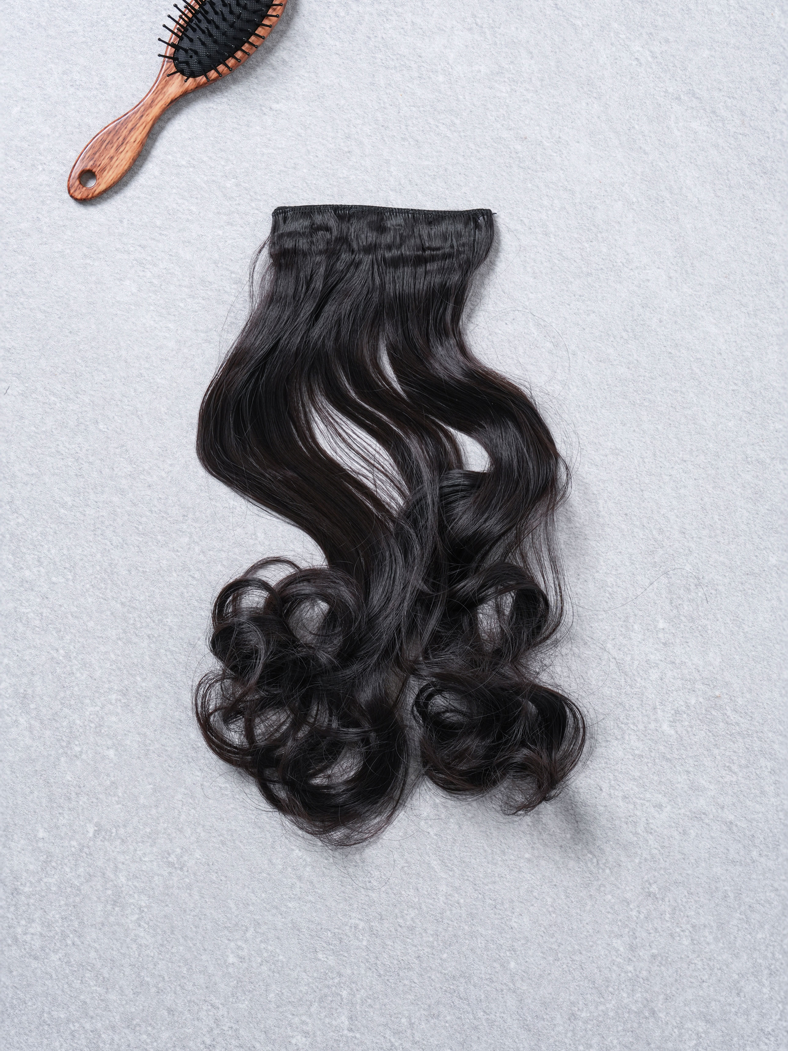 Hair extension piece 3 pin brown