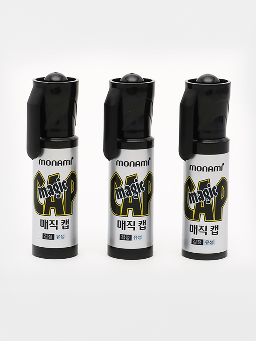 Monami Cap Magic Black 3pcs