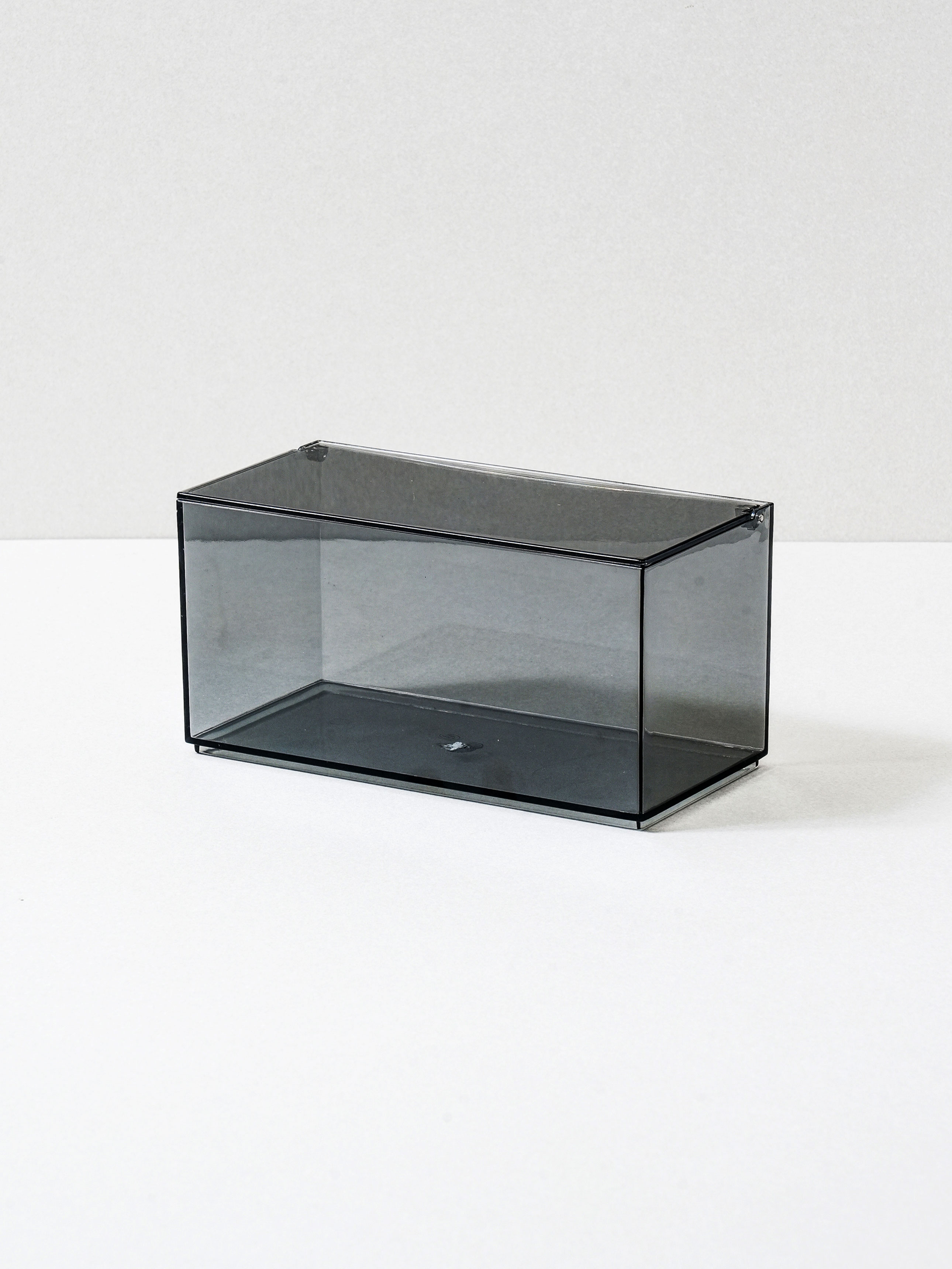 Black clear lid type beauty storage box medium size