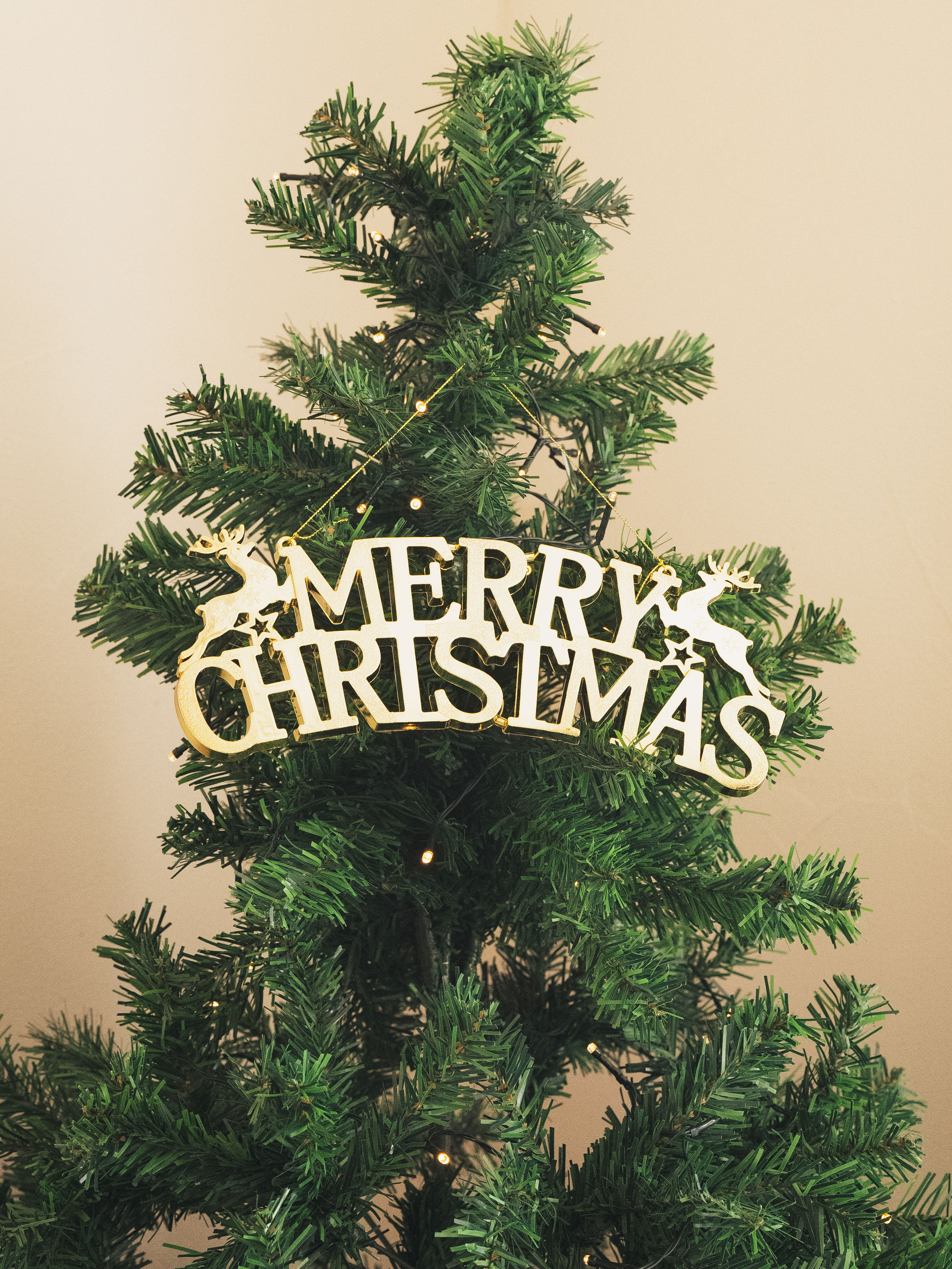 Christmas gold dial decoration small