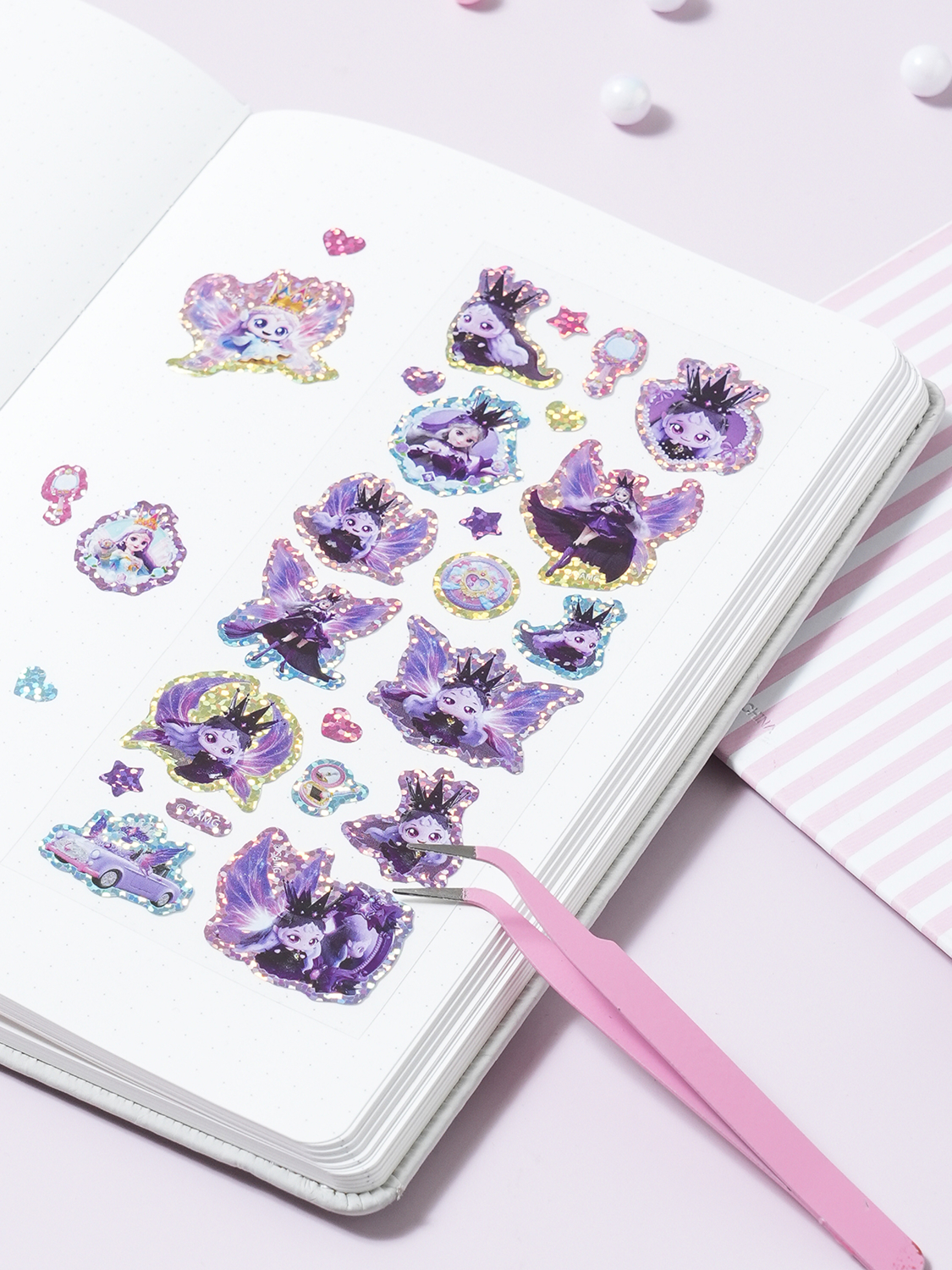 Catch! 3 packs of Tiniping 6 pearl paper stickers