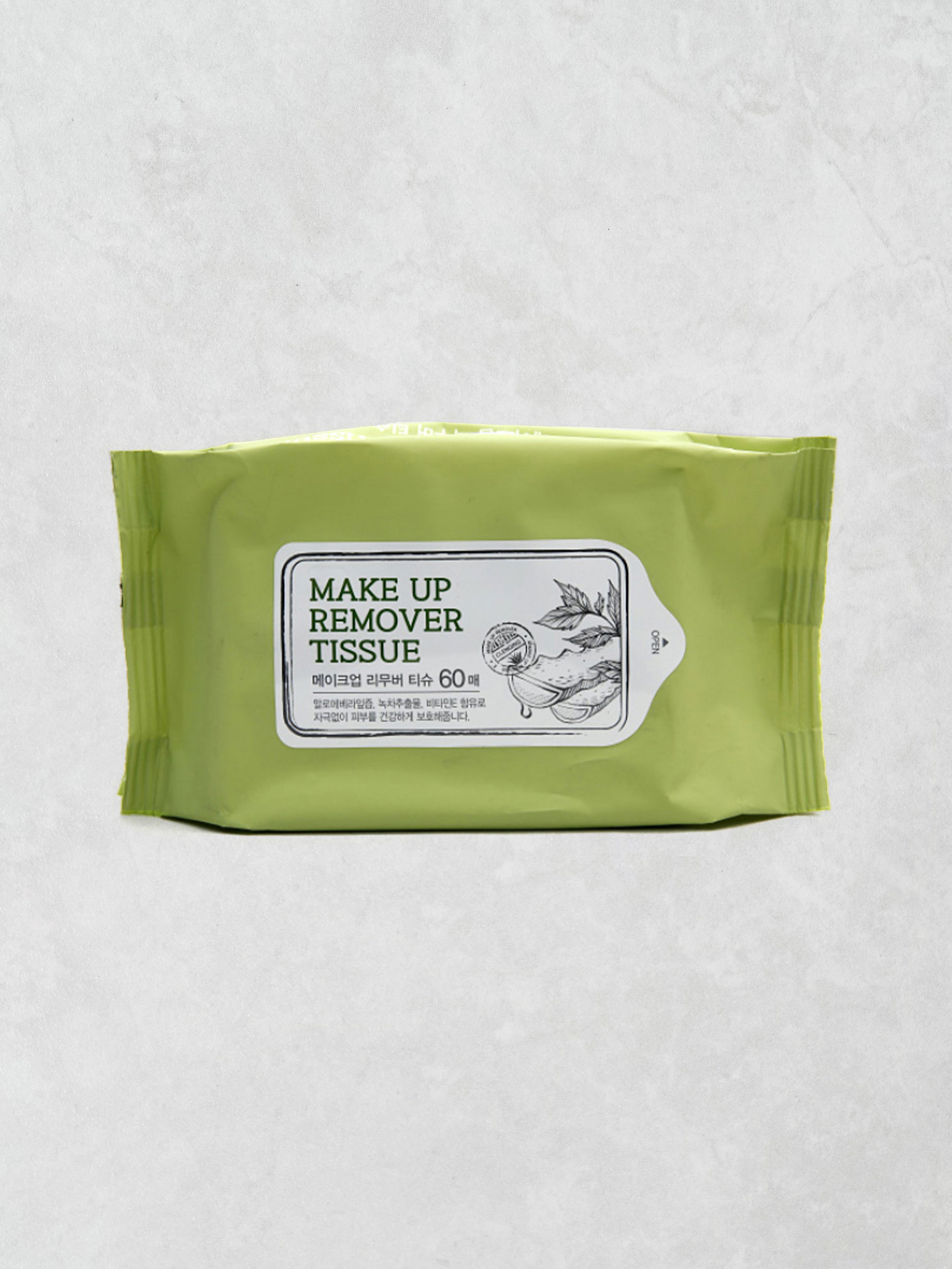 60 makeup remover tissues