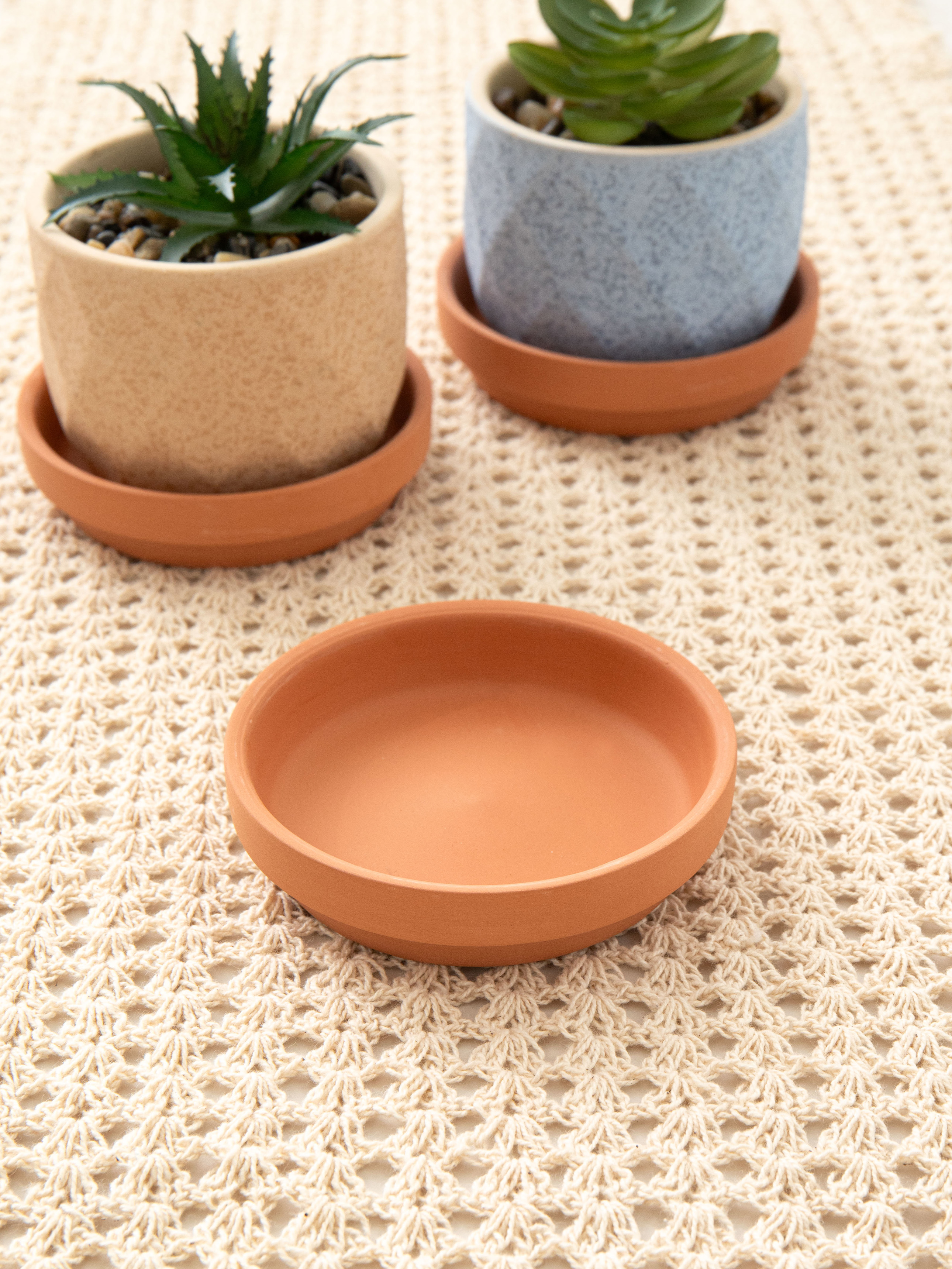 테라코타 화분 받침 8.3 cm 3개입