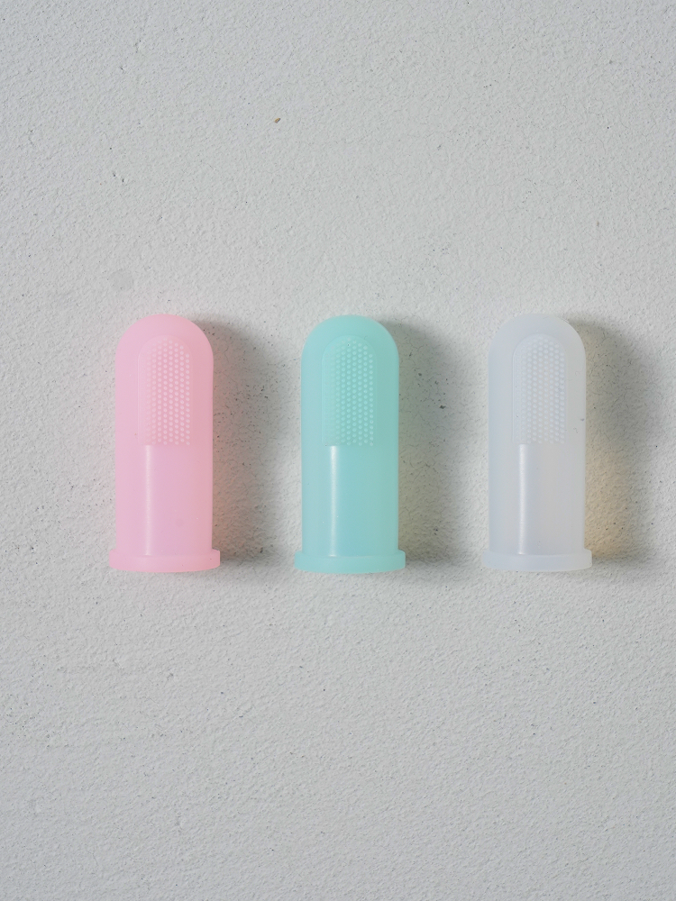 [Pet] 3 silicone finger toothbrushes