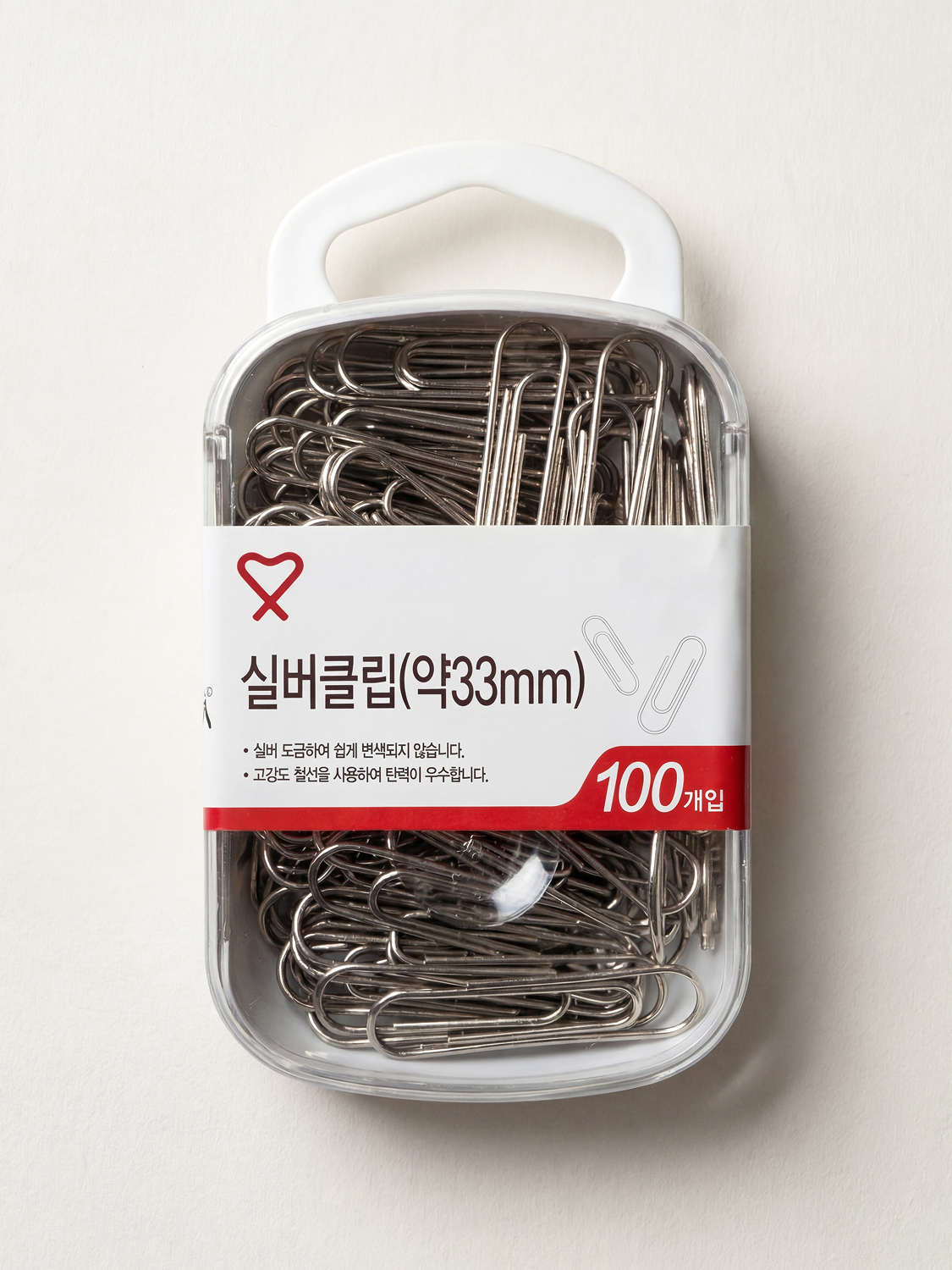 Silver clip 33mm 100 pieces