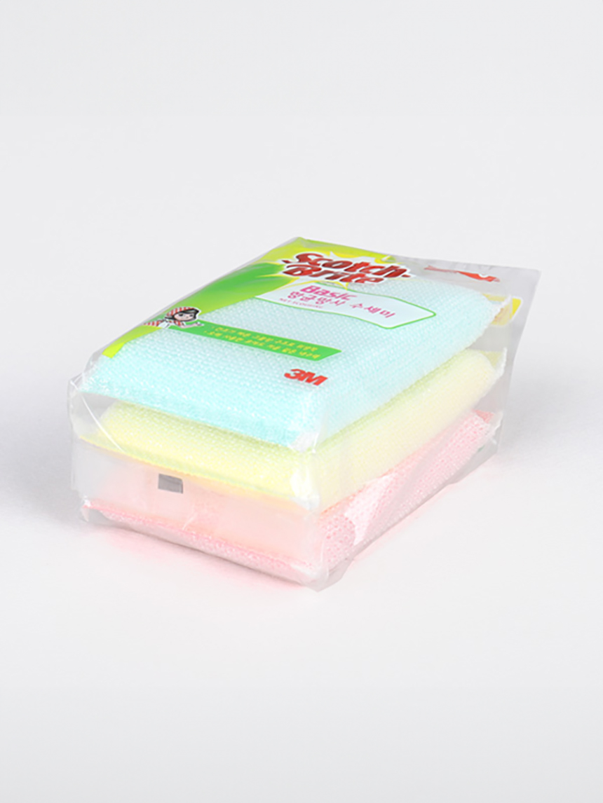 Scotch Bright Basic Antibacterial Mesh Scrubber 3pcs